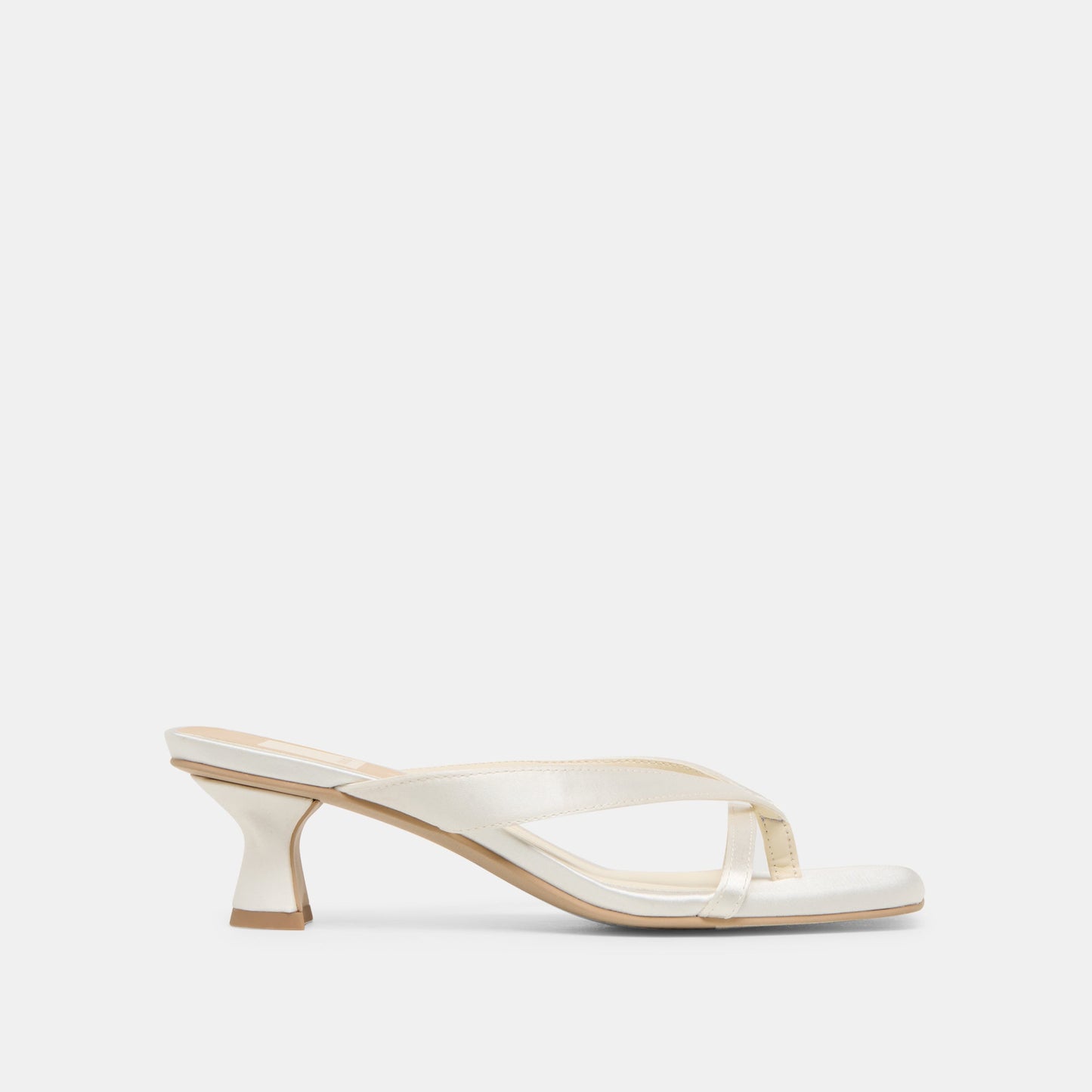 Dolce Vita Brevel Wide True White Satin Heels