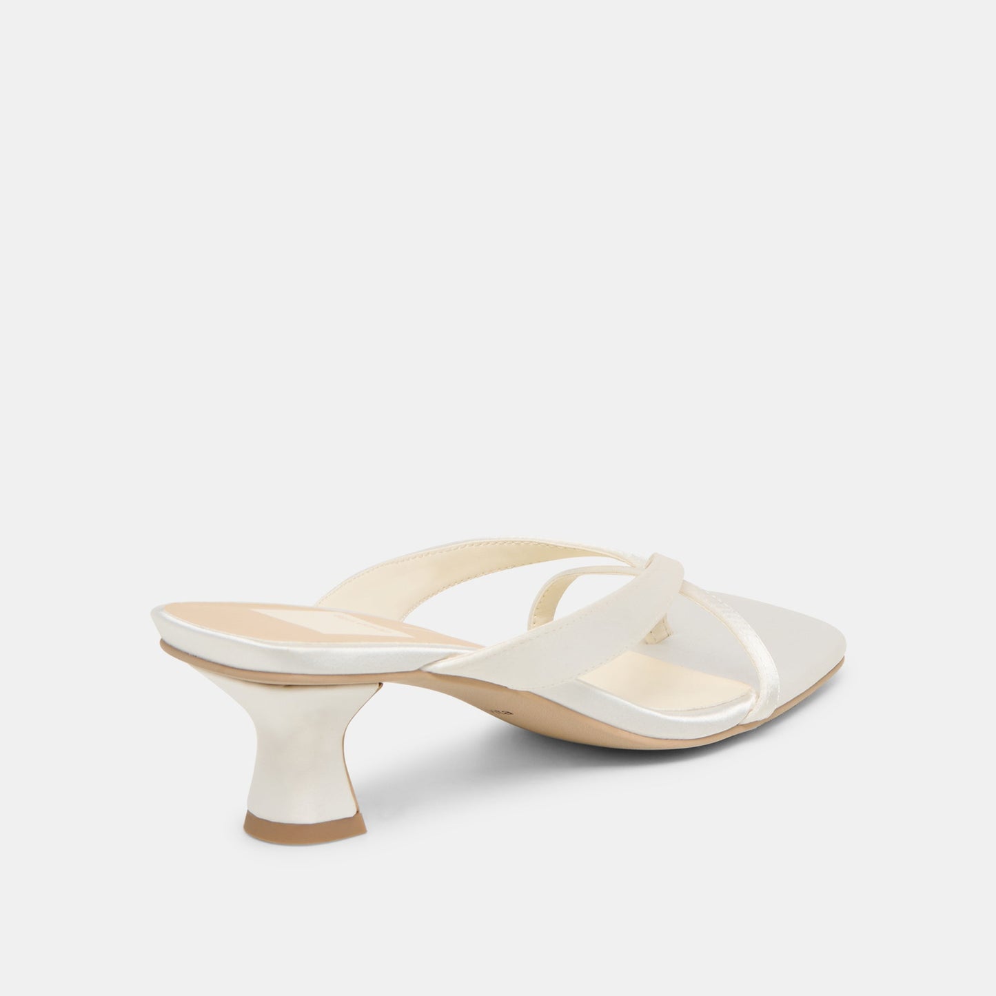 Dolce Vita Brevel Wide True White Satin Heels