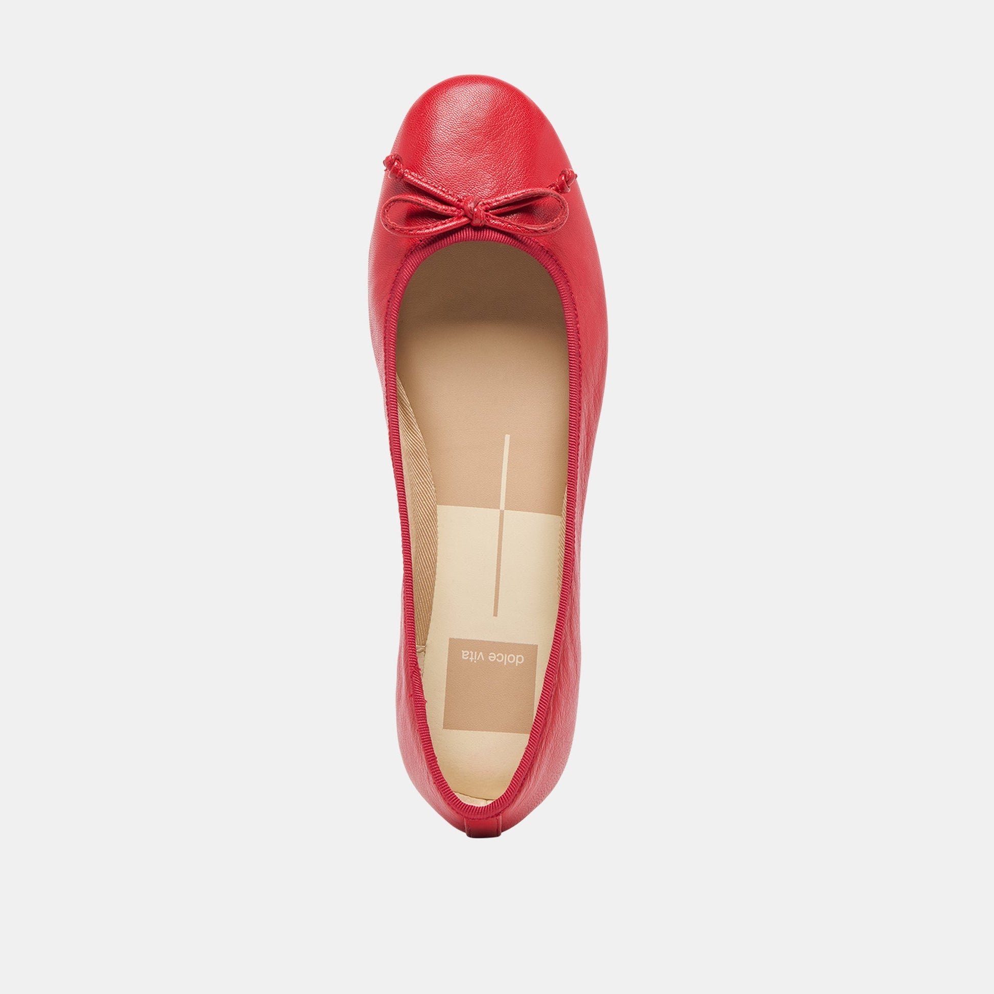 Dolce Vita Ritla Wide Cherry Leather Ballet Flats