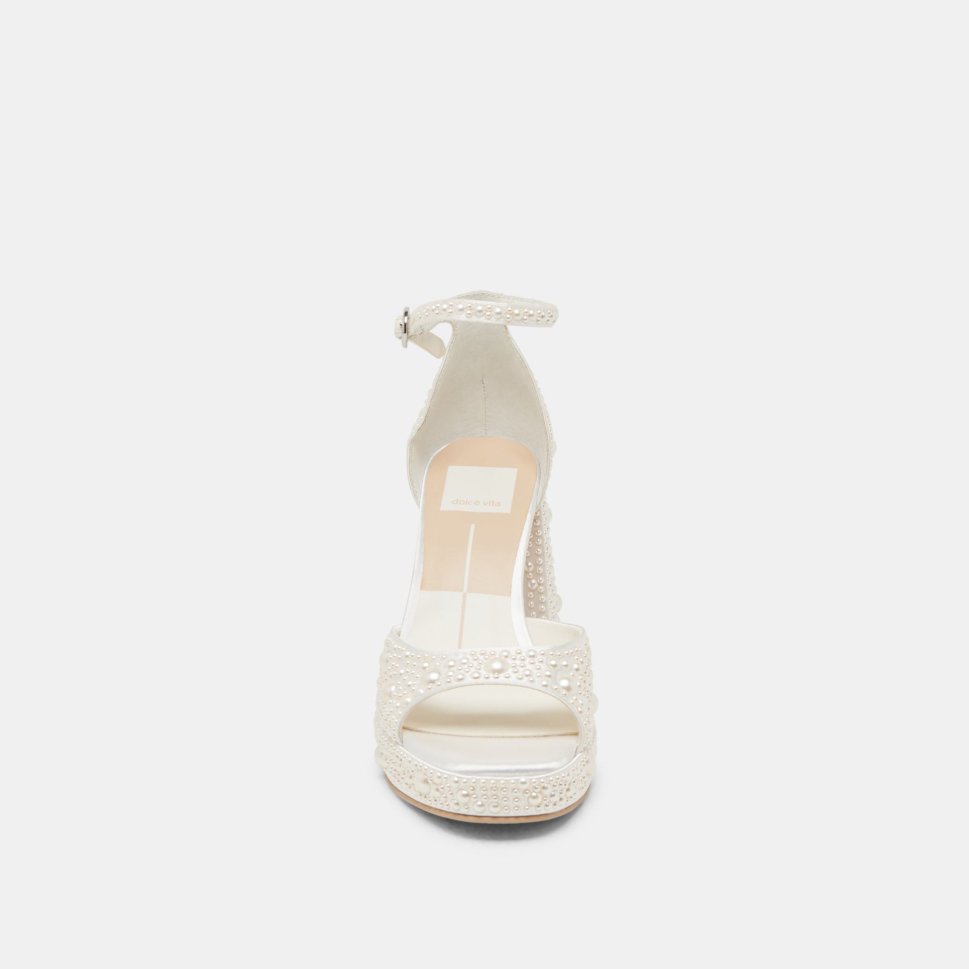 Dolce Vita PANDRO PEARL WIDE HEELS TRUE WHITE SATIN
 – Dolce Vita