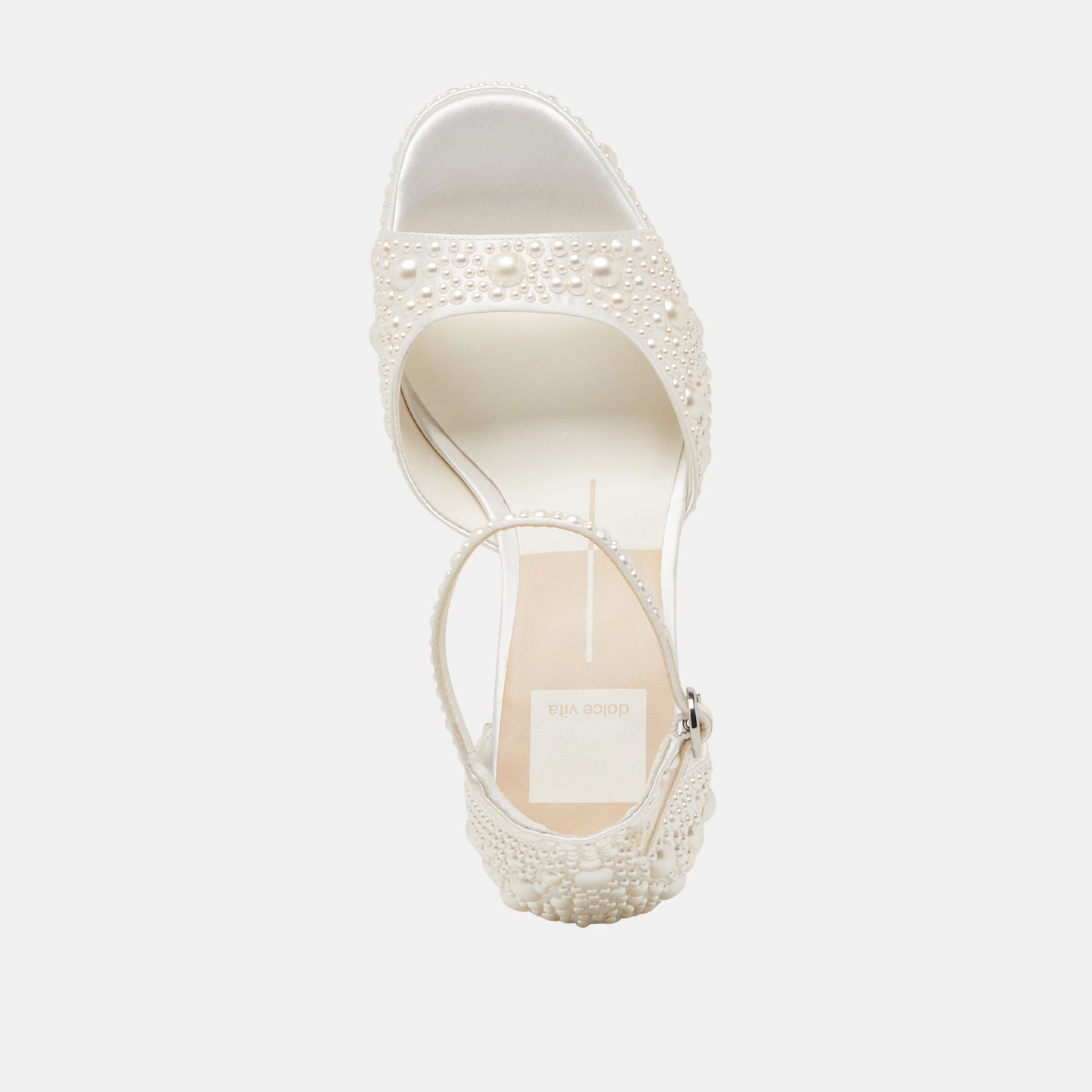 Dolce Vita PANDRO PEARL WIDE HEELS TRUE WHITE SATIN
 – Dolce Vita