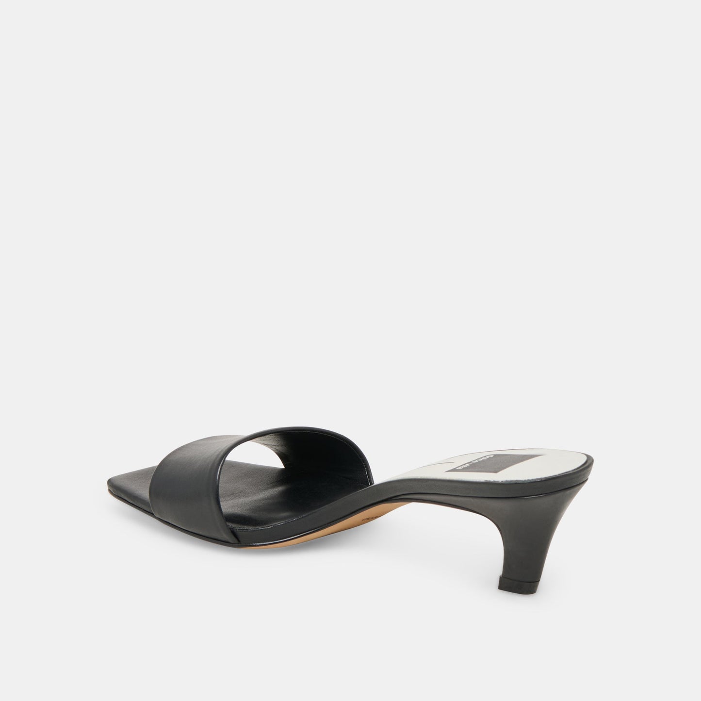 Dolce Vita Rexa Wide Black Leather Heels