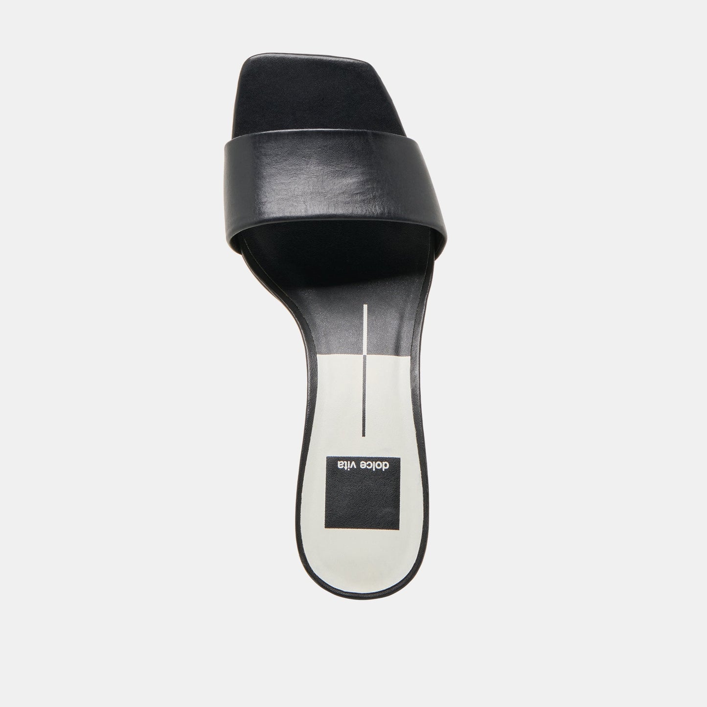 Dolce Vita Rexa Wide Black Leather Heels
