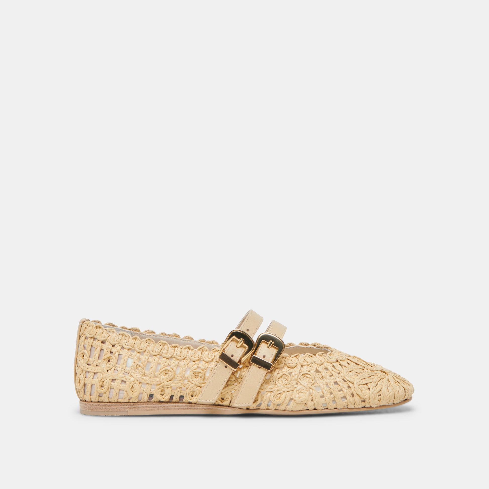 Dolce Vita BAYLEE SUNFLOWER WIDE BALLET FLATS LT NATURAL MACRAME
 – Dolce Vita