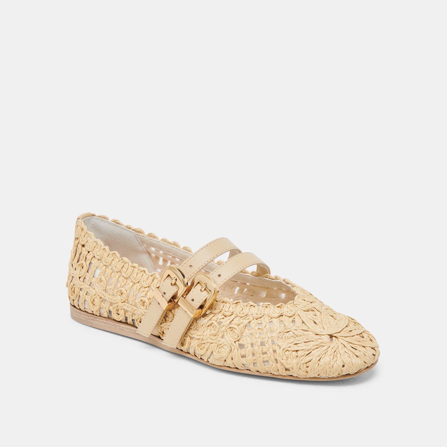 Dolce Vita BAYLEE SUNFLOWER WIDE BALLET FLATS LT NATURAL MACRAME
 – Dolce Vita