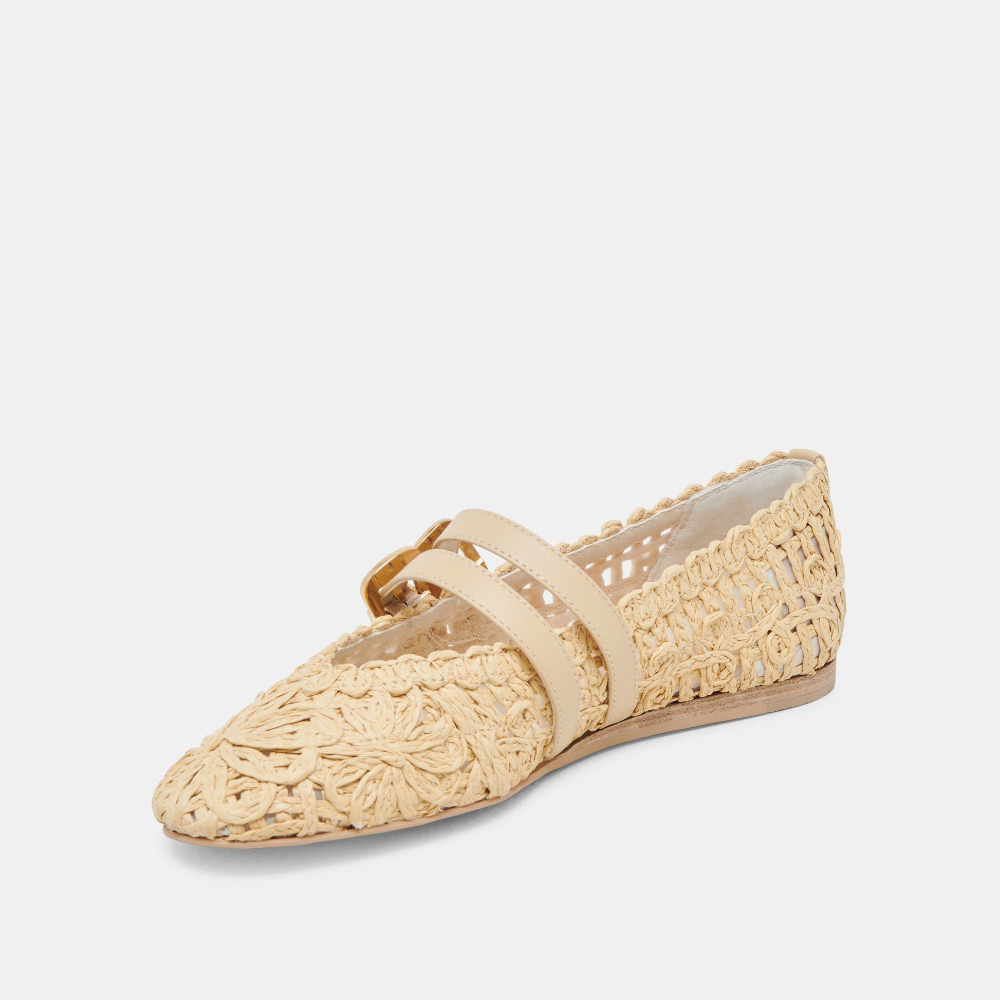 Dolce Vita BAYLEE SUNFLOWER WIDE BALLET FLATS LT NATURAL MACRAME
 – Dolce Vita