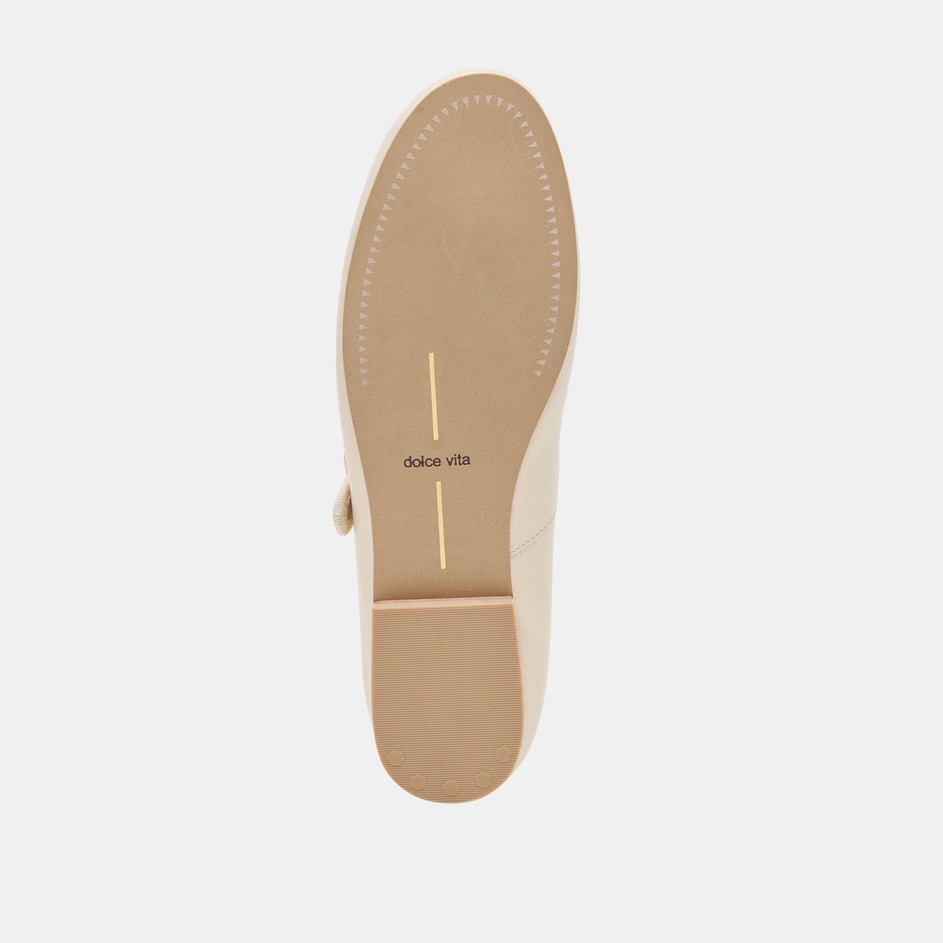 Dolce Vita Relan Wide Off White Leather Ballet Flats