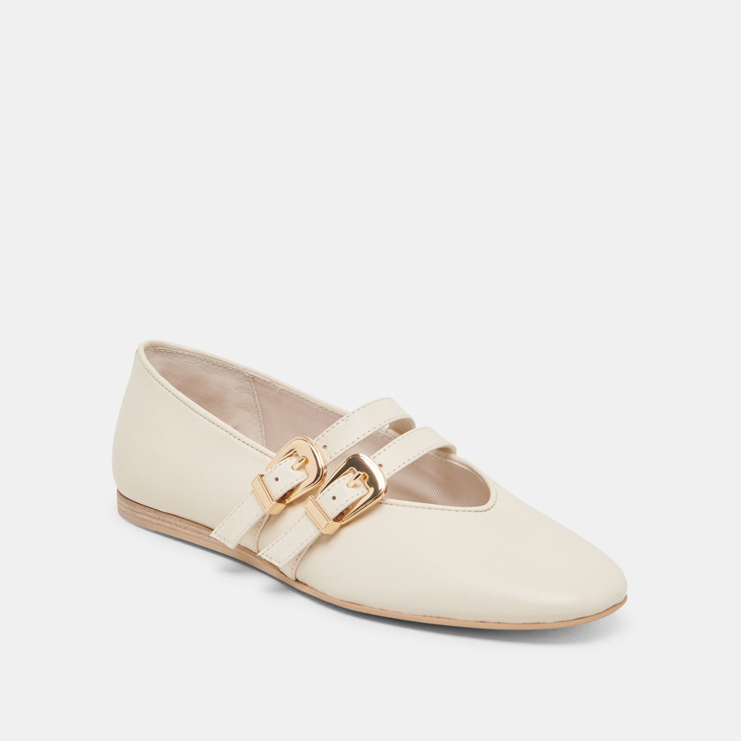 Dolce Vita BAYLEE WIDE BALLET FLATS IVORY LEATHER
 – Dolce Vita