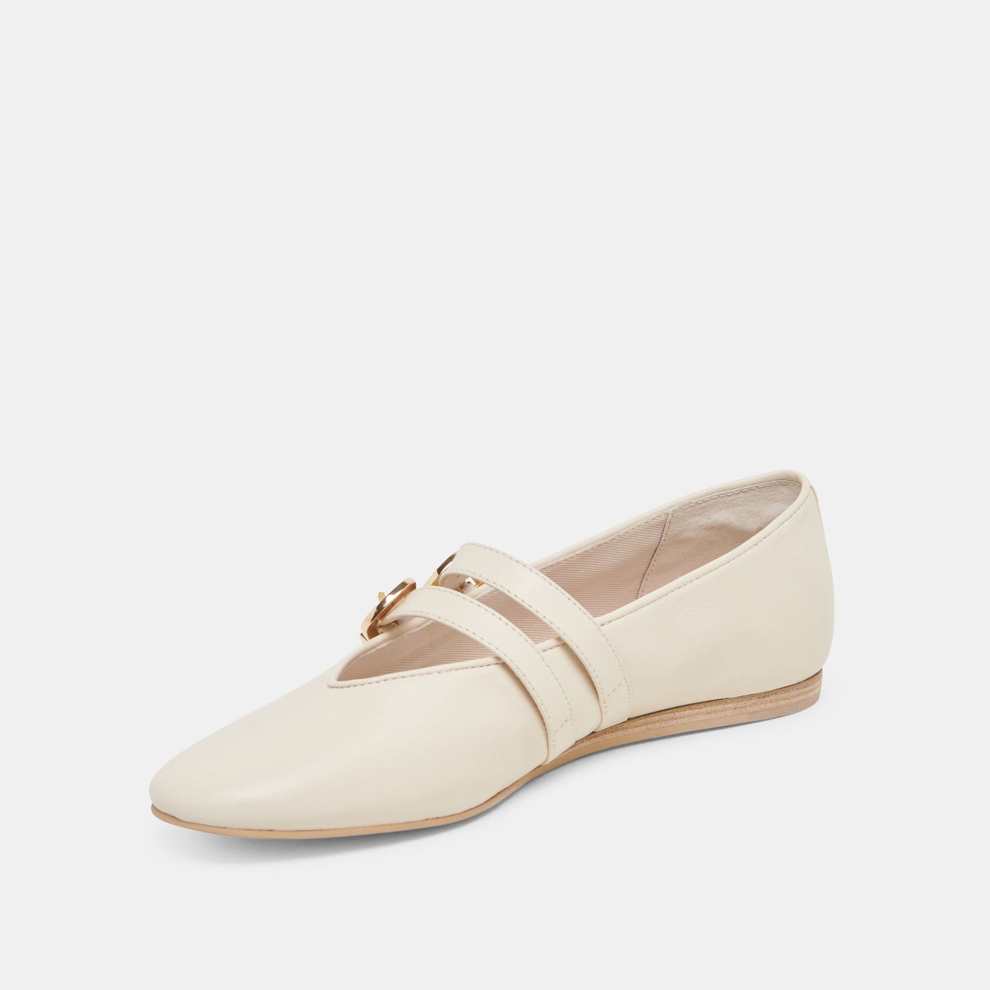 Dolce Vita BAYLEE WIDE BALLET FLATS IVORY LEATHER
 – Dolce Vita