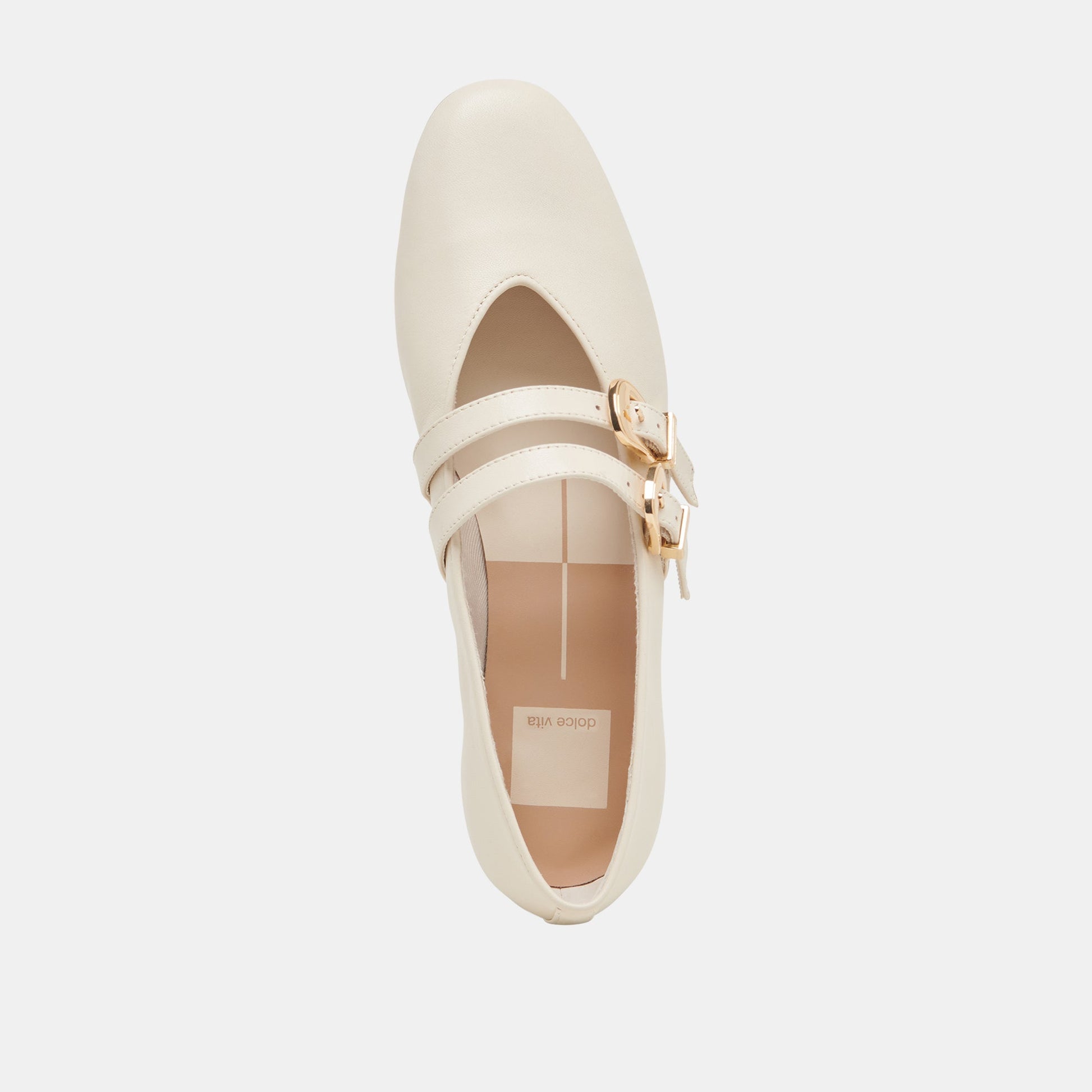 Dolce Vita BAYLEE WIDE BALLET FLATS IVORY LEATHER
 – Dolce Vita