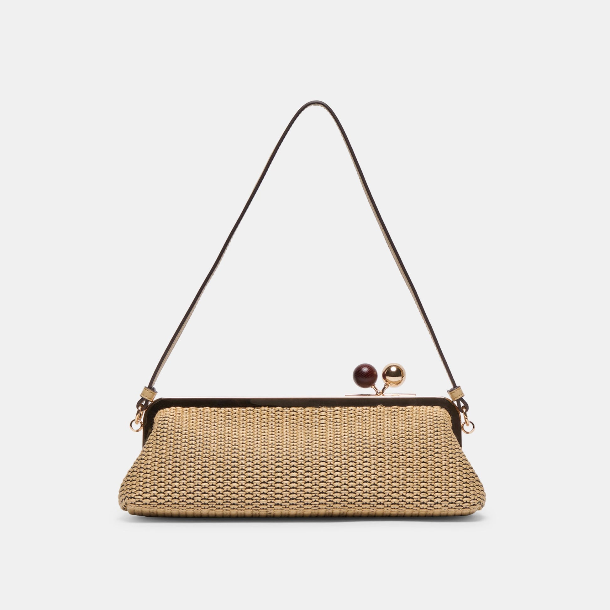Dolce Vita Ambriaa Natural Raffia Shoulder Bag