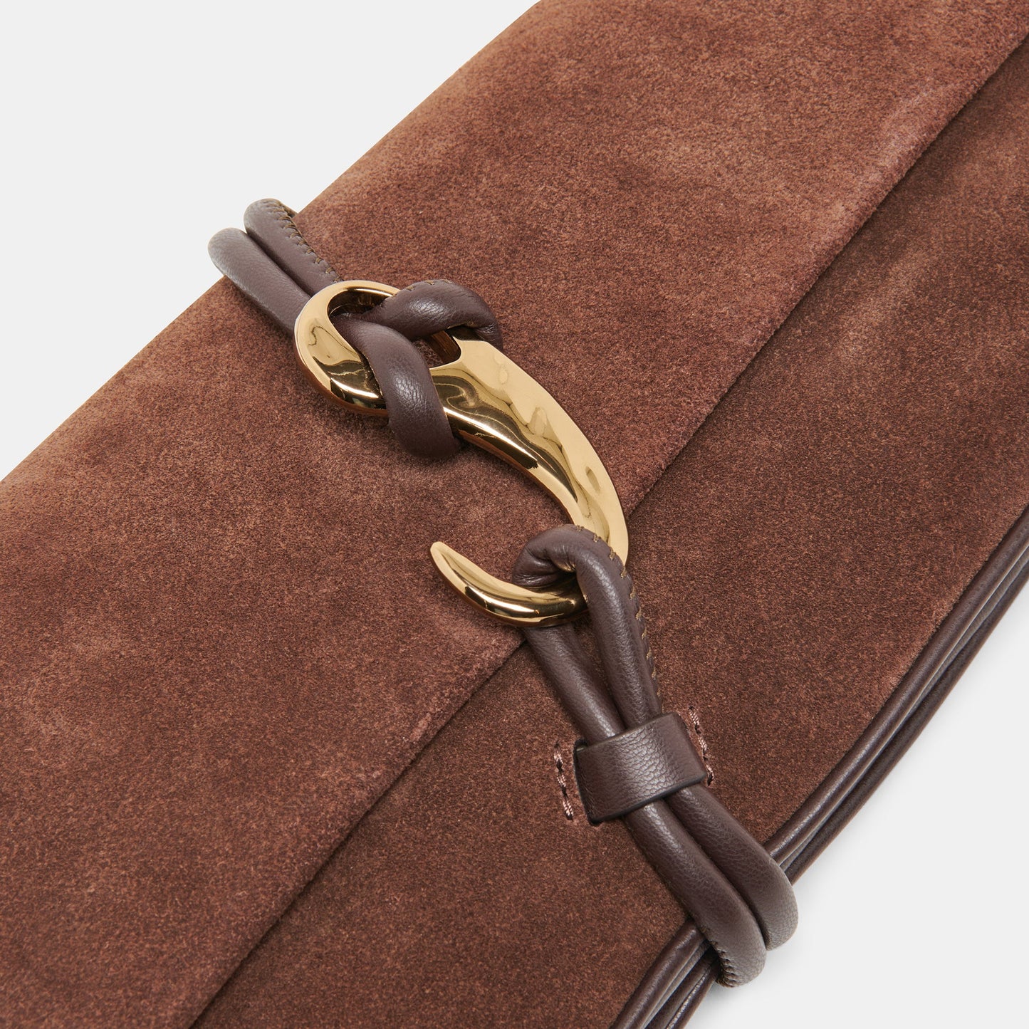 Dolce Vita Alice Chocolate Suede Shoulder Bag