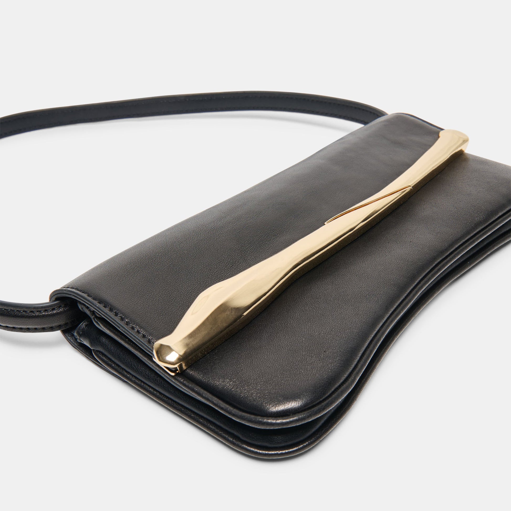 Dolce Vita Azura Black Leather Shoulder Bag