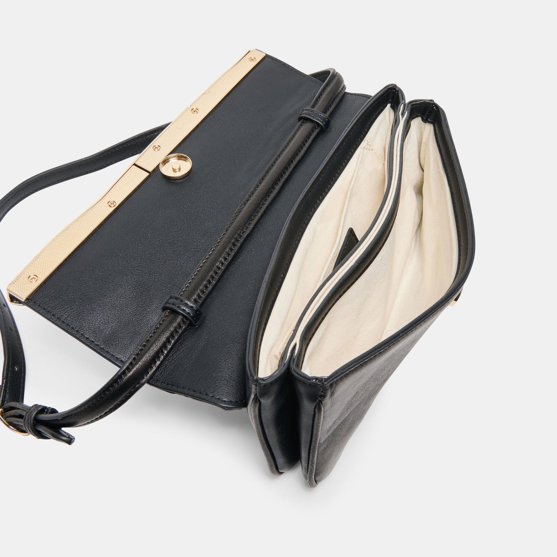 Dolce Vita Azura Black Leather Shoulder Bag