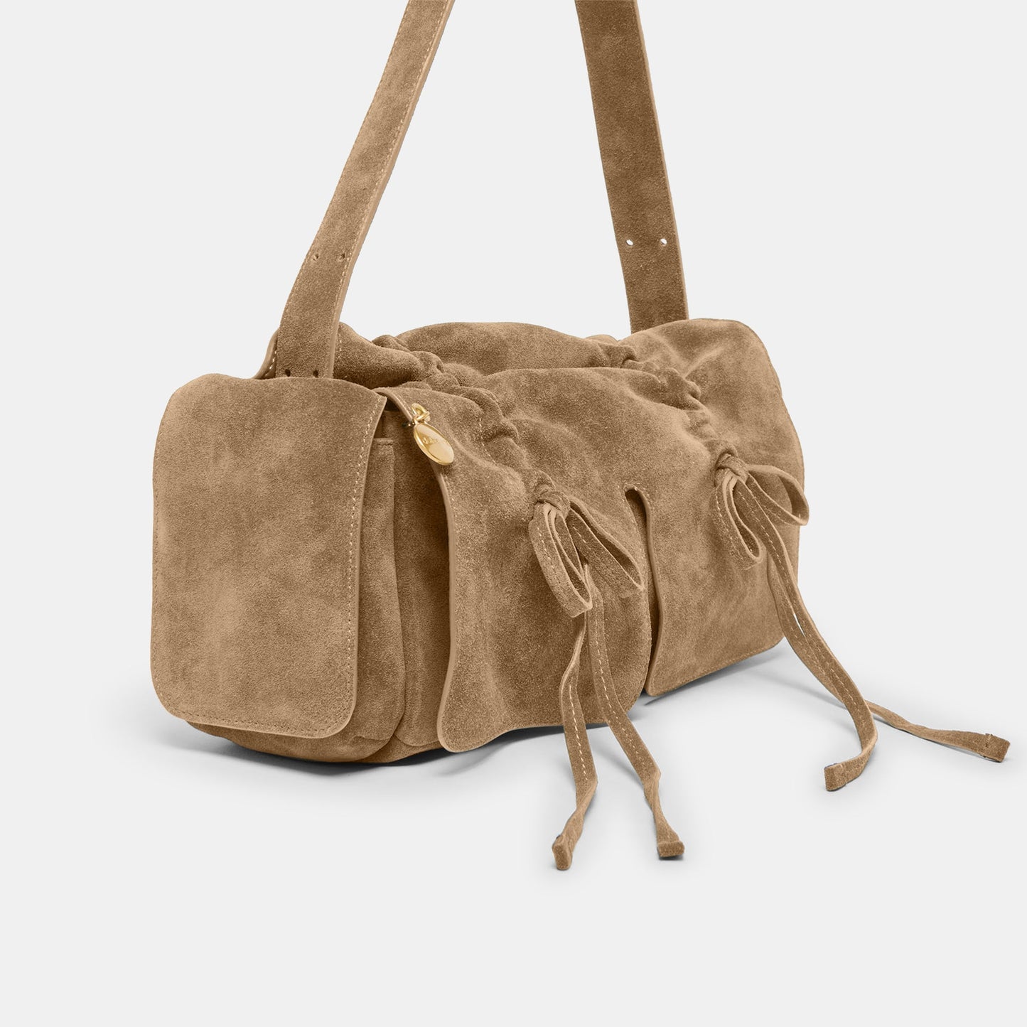 Dolce Vita Hudson Olive Suede Shoulder Bag