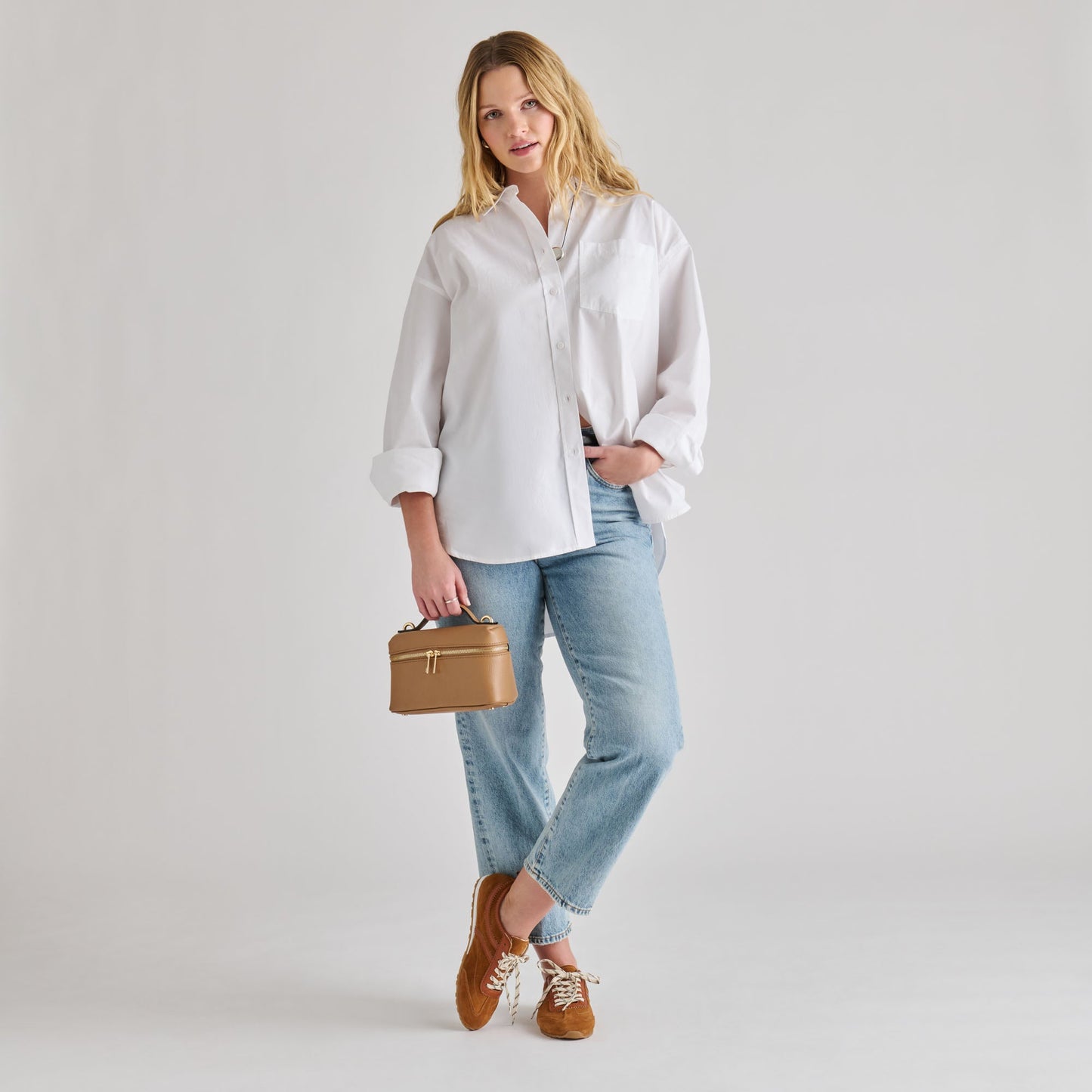 Dolce Vita Leony Tan Leather Crossbody