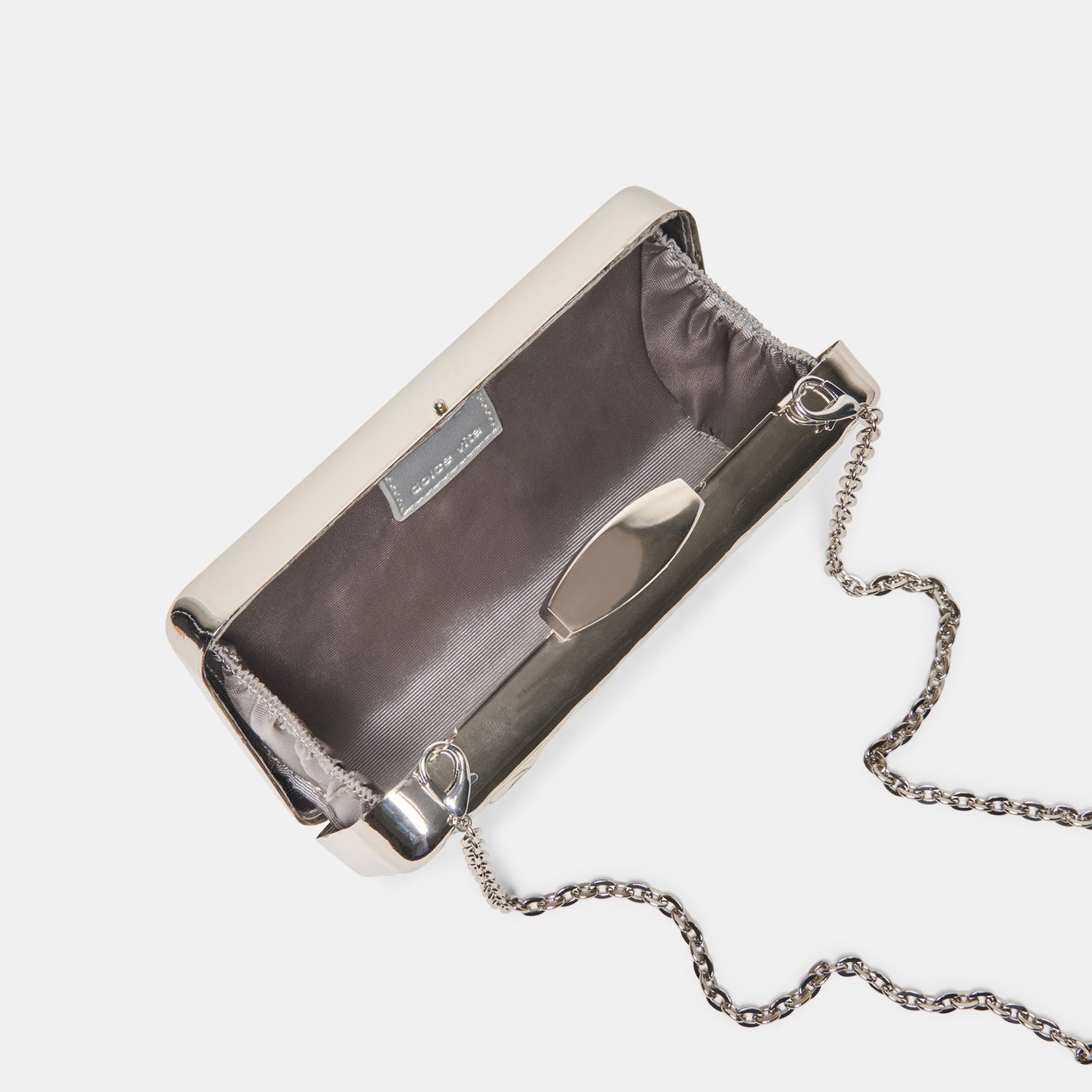 Dolce Vita Delia Silver Metal Clutch