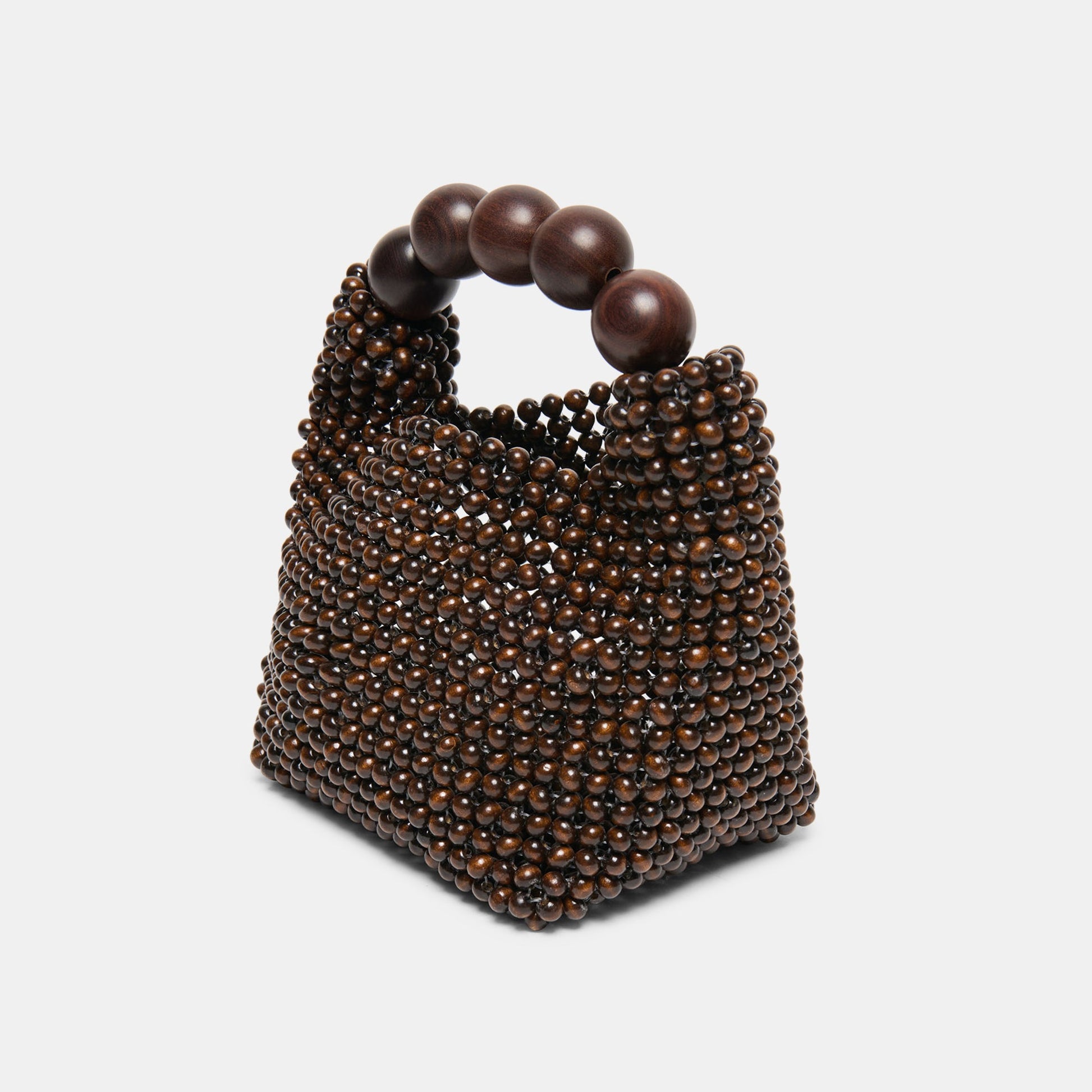 Dolce Vita CLOVER Chocolate Wood Beaded Handbag