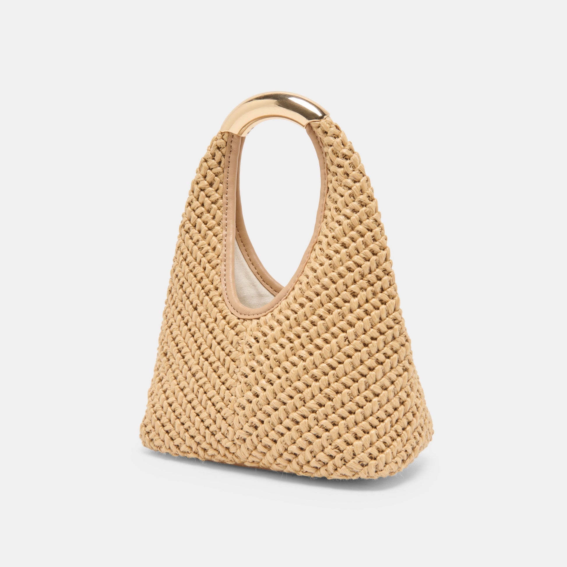 Dolce Vita EVELISE Natural Raffia Mini Handbag