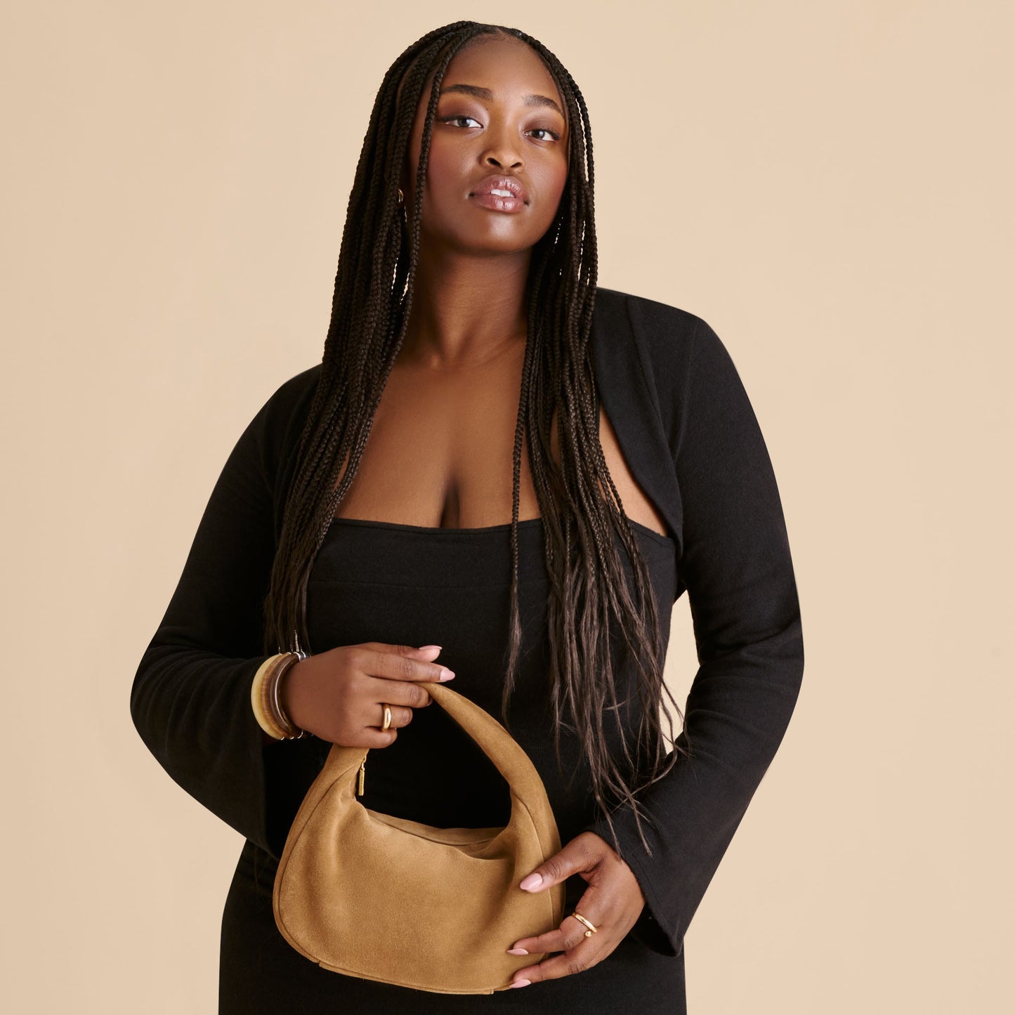 Dolce Vita Frankie Brown Suede Handbag