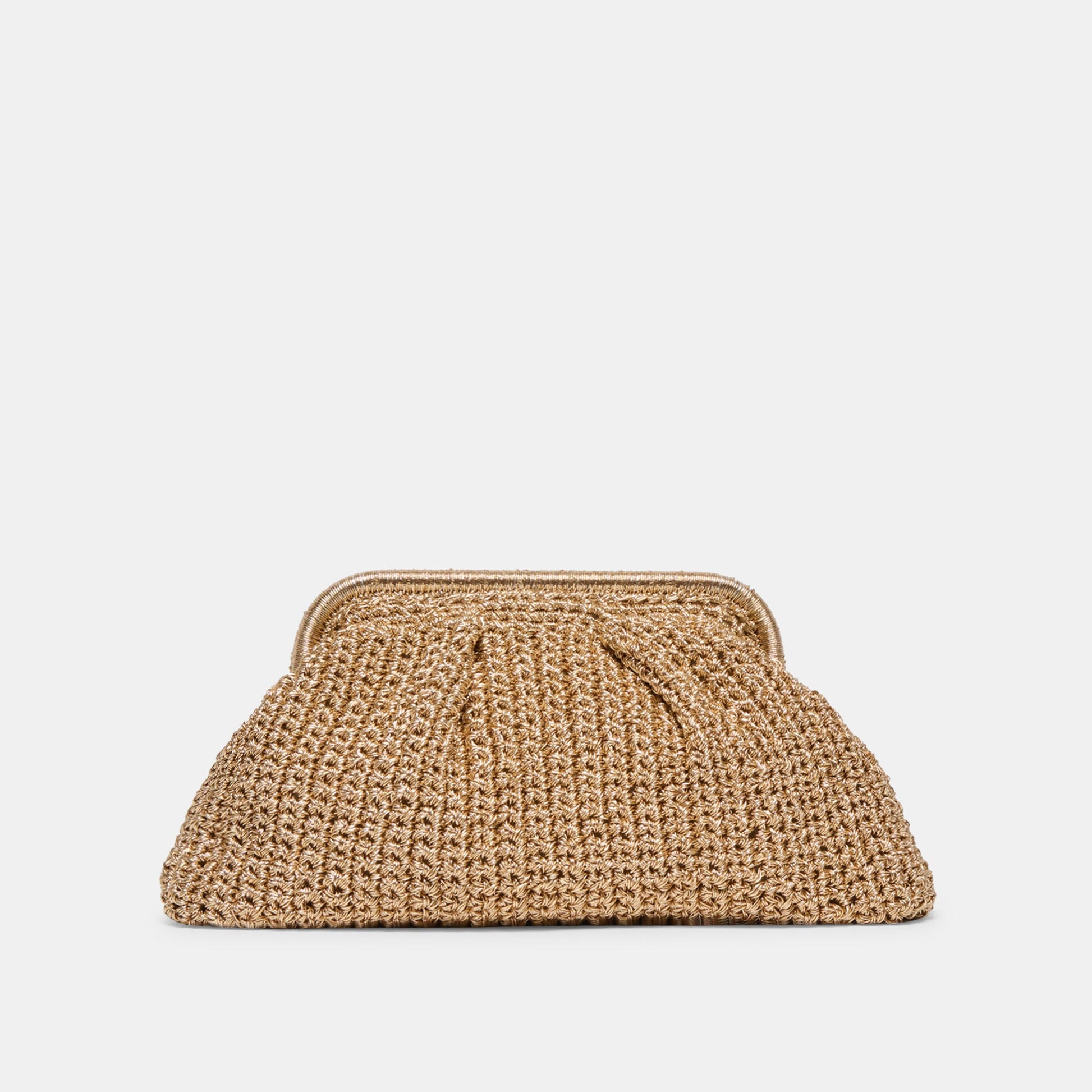 Dolce Vita Ione Gold Crochet Clutch