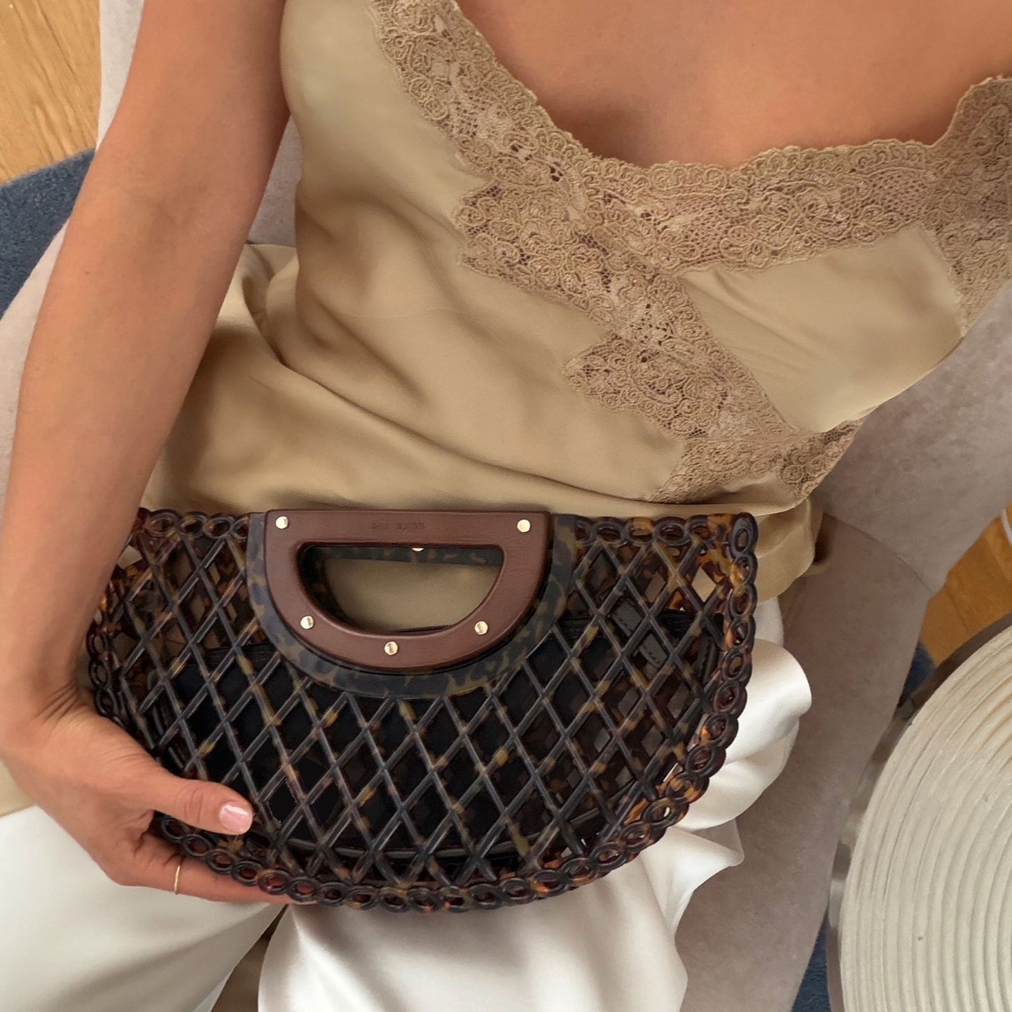 Dolce Vita Solandra Tortoise Jelly Clutch