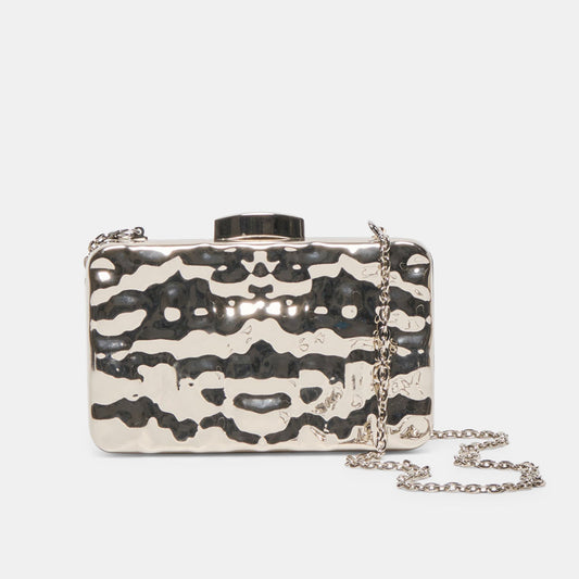 Dolce Vita Delia Silver Metal Clutch