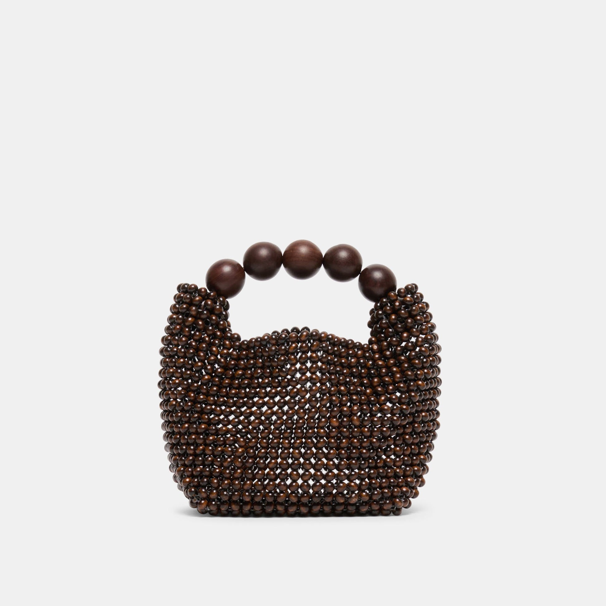 Dolce Vita CLOVER Chocolate Wood Beaded Handbag