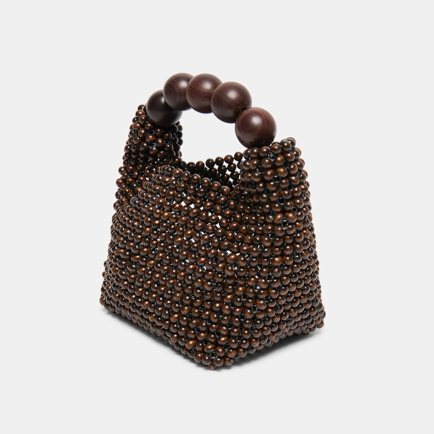 Dolce Vita CLOVER Chocolate Wood Beaded Handbag