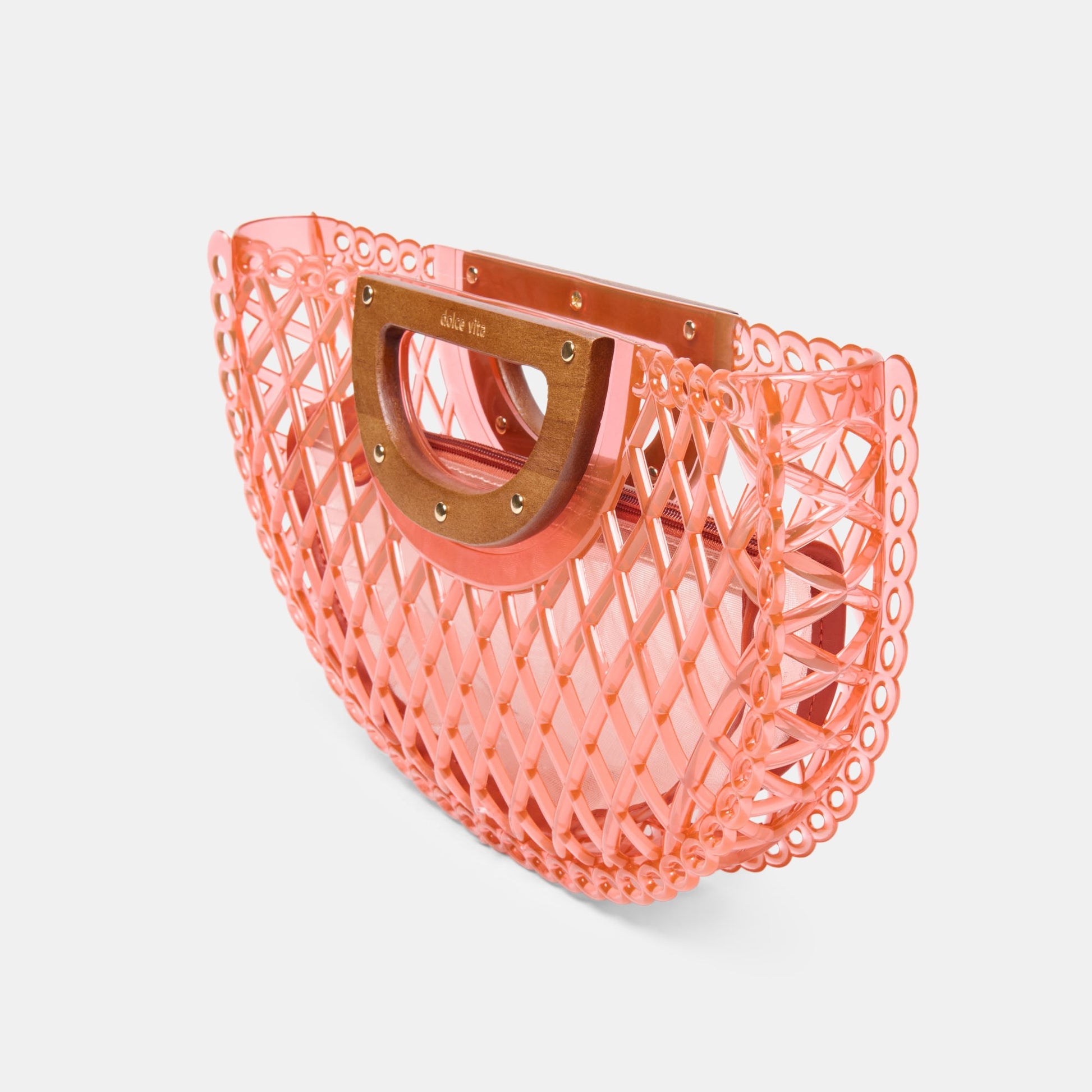 Dolce Vita Solandra Coral Jelly Clutch