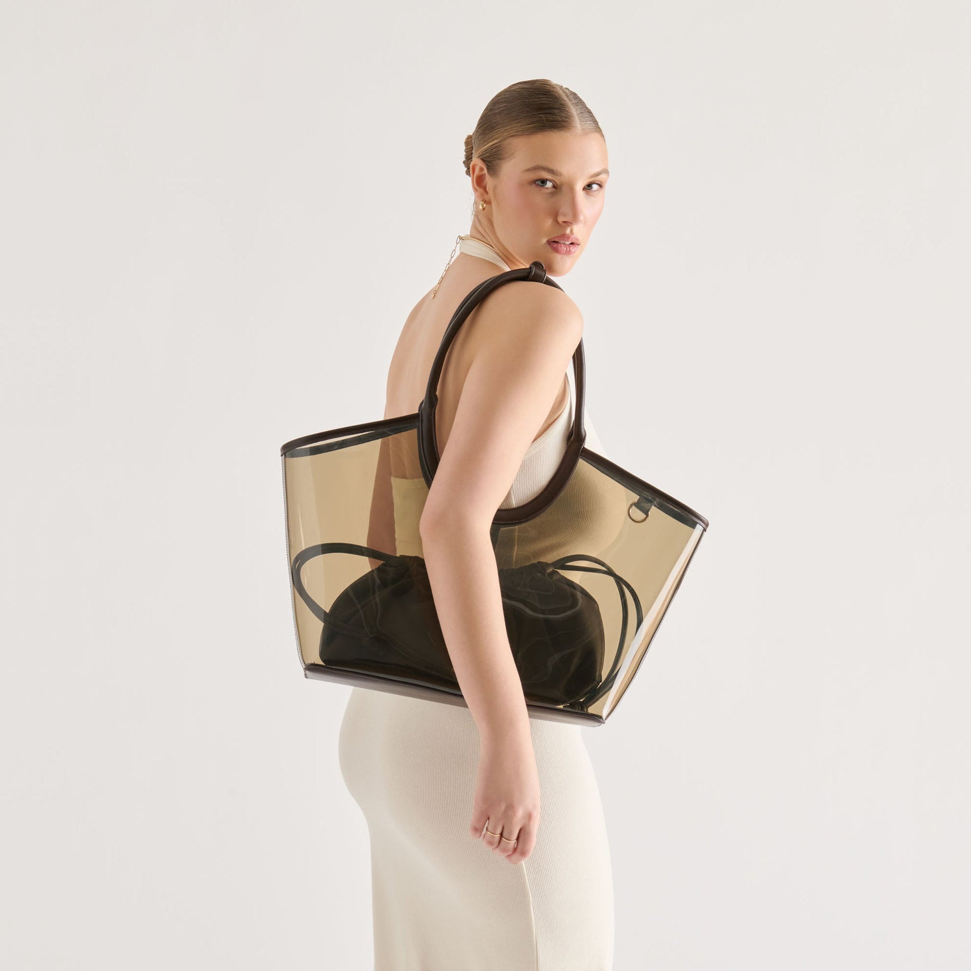 Dolce Vita GISELLE Smoke Jelly Tote Shoulder Bag