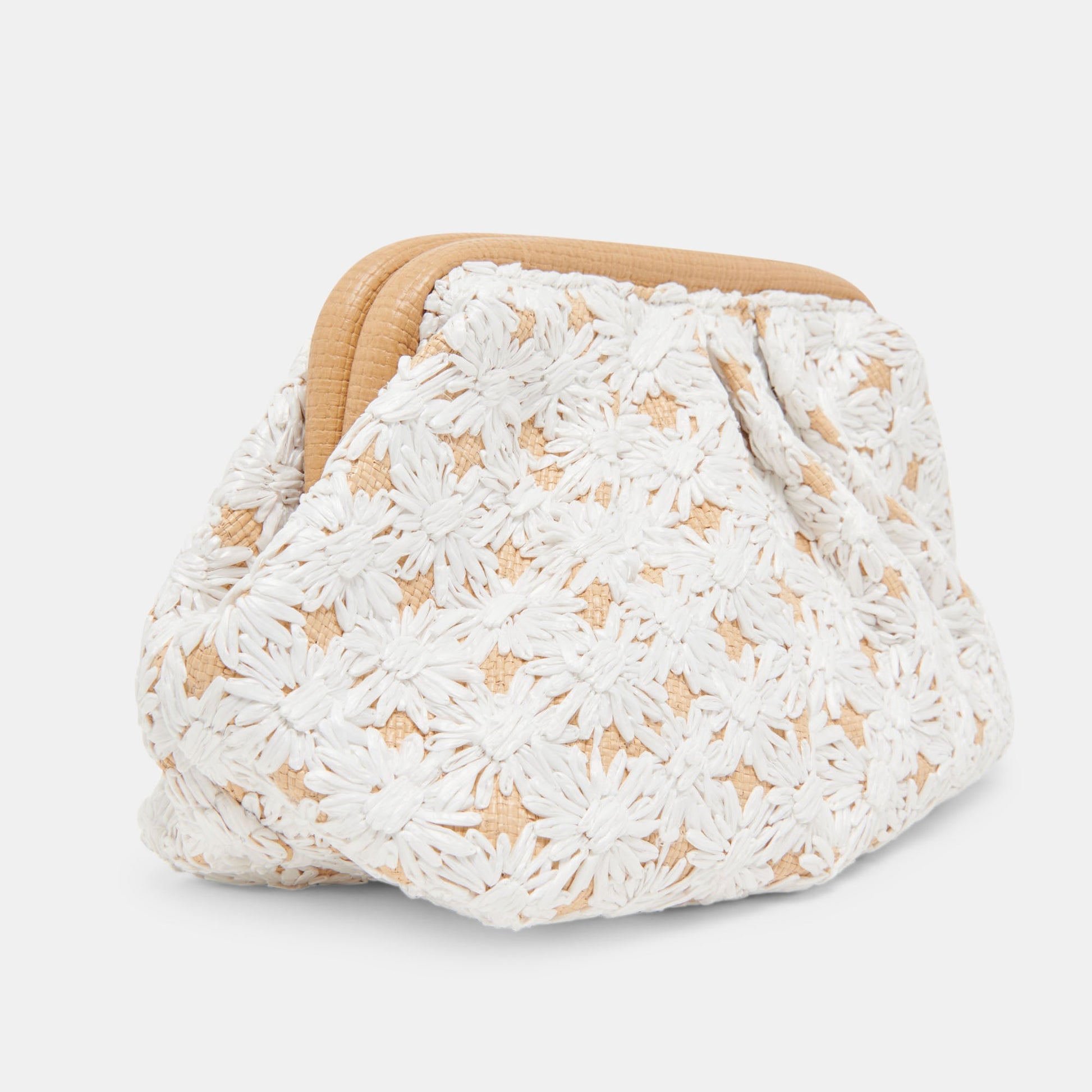Dolce Vita FIORE CLUTCH EMBROIDERED NATURAL RAFFIA
 – Dolce Vita
