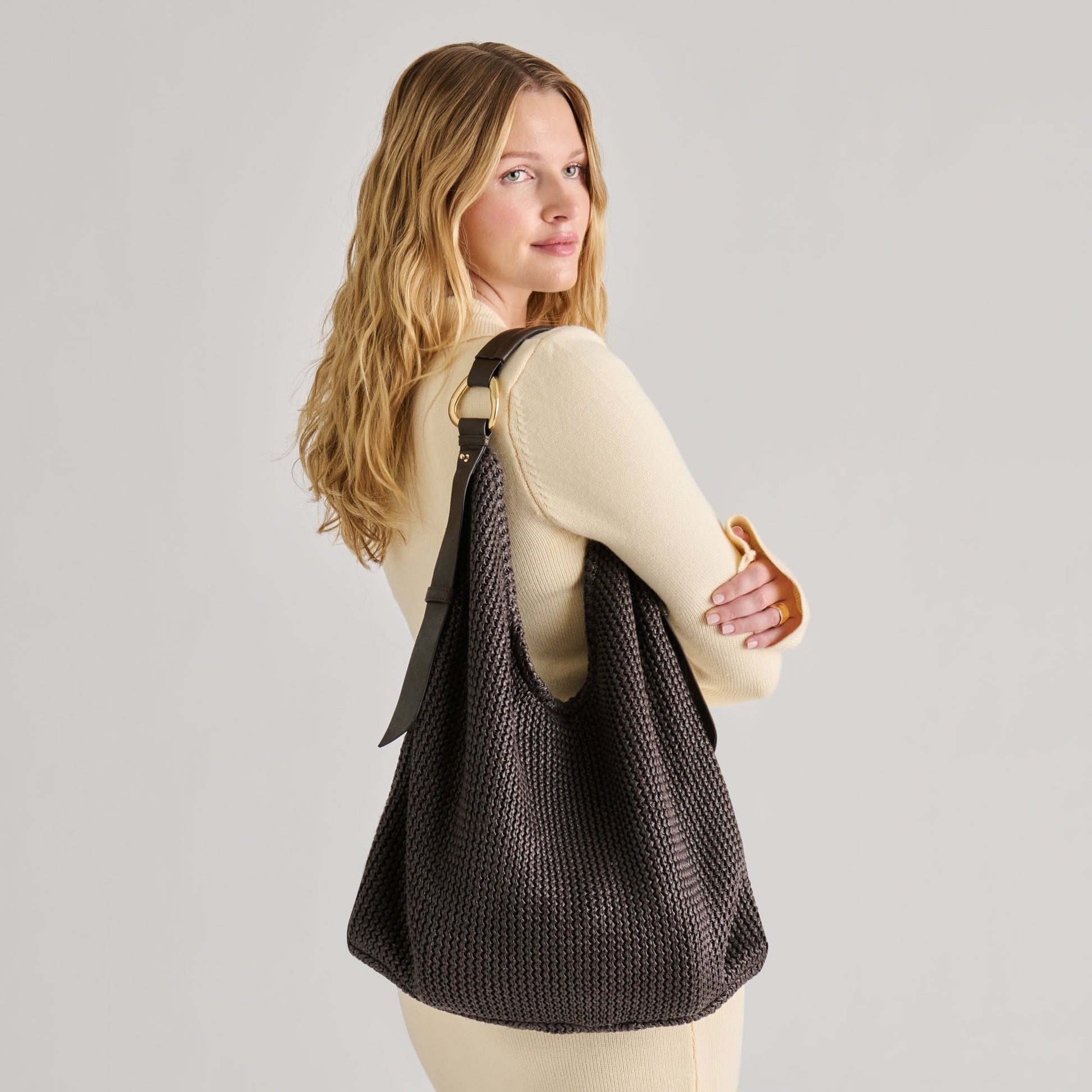 Dolce Vita Miriel Chocolate Raffia Tote