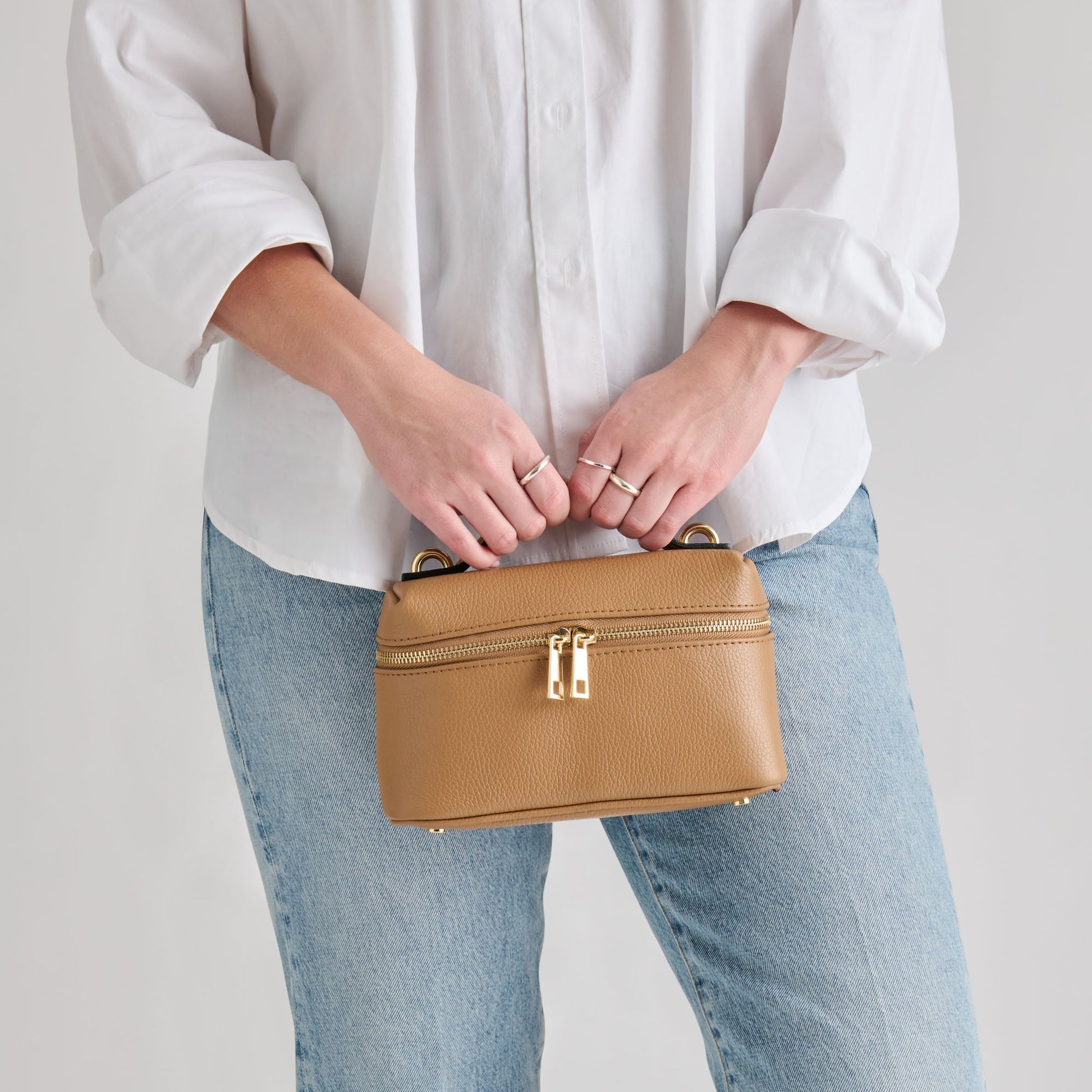 Dolce Vita Leony Tan Leather Crossbody