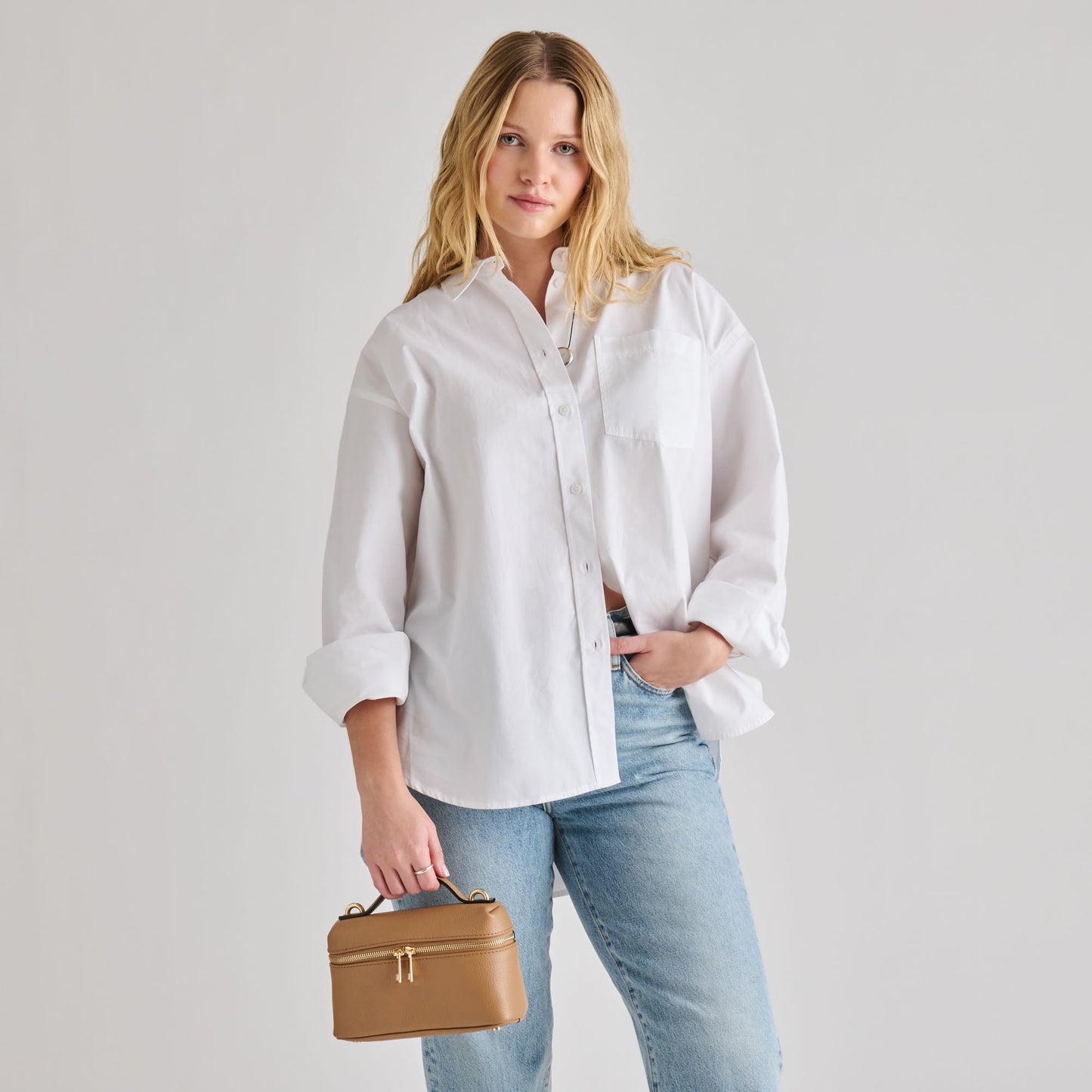 Dolce Vita Leony Tan Leather Crossbody