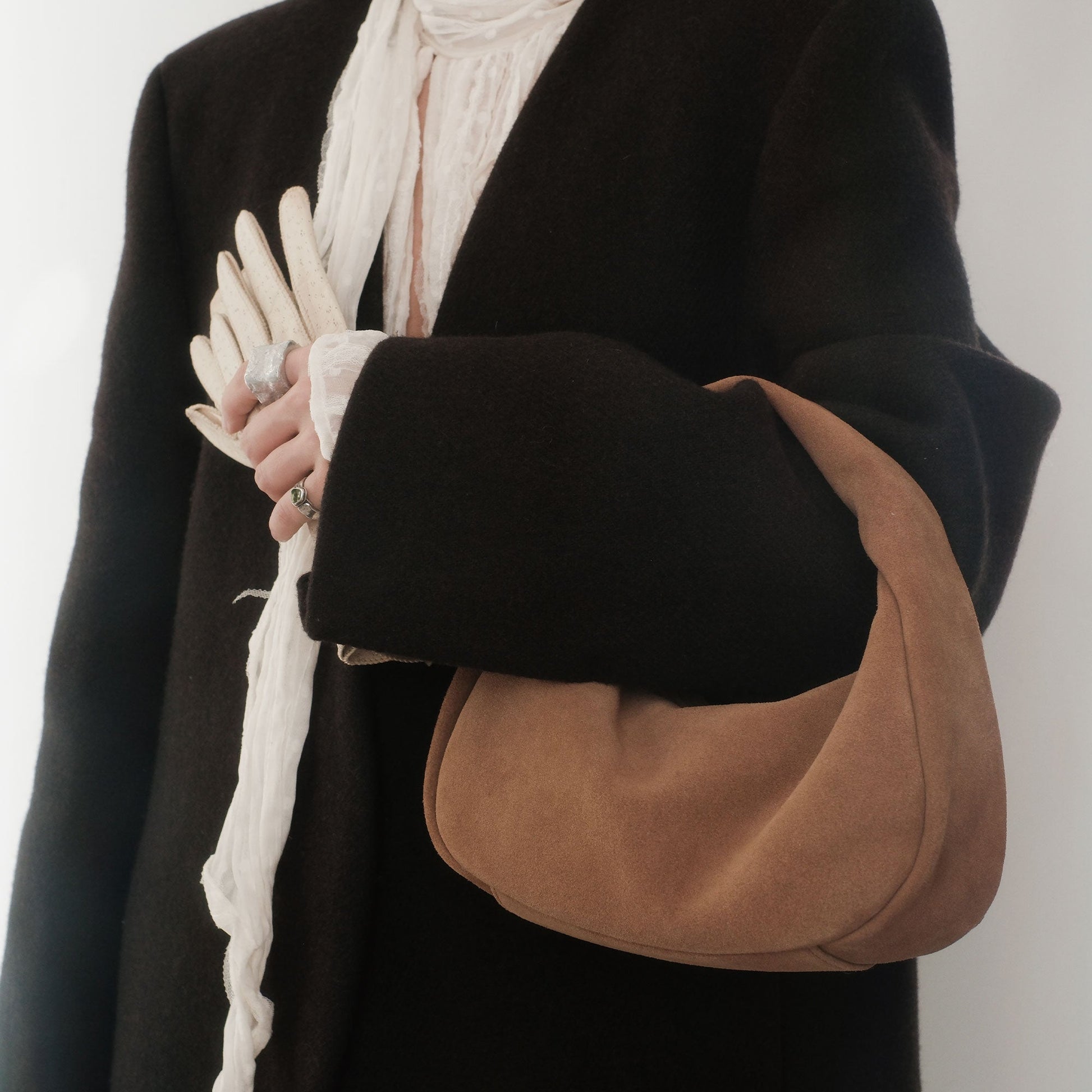 Dolce Vita Frankie Brown Suede Handbag