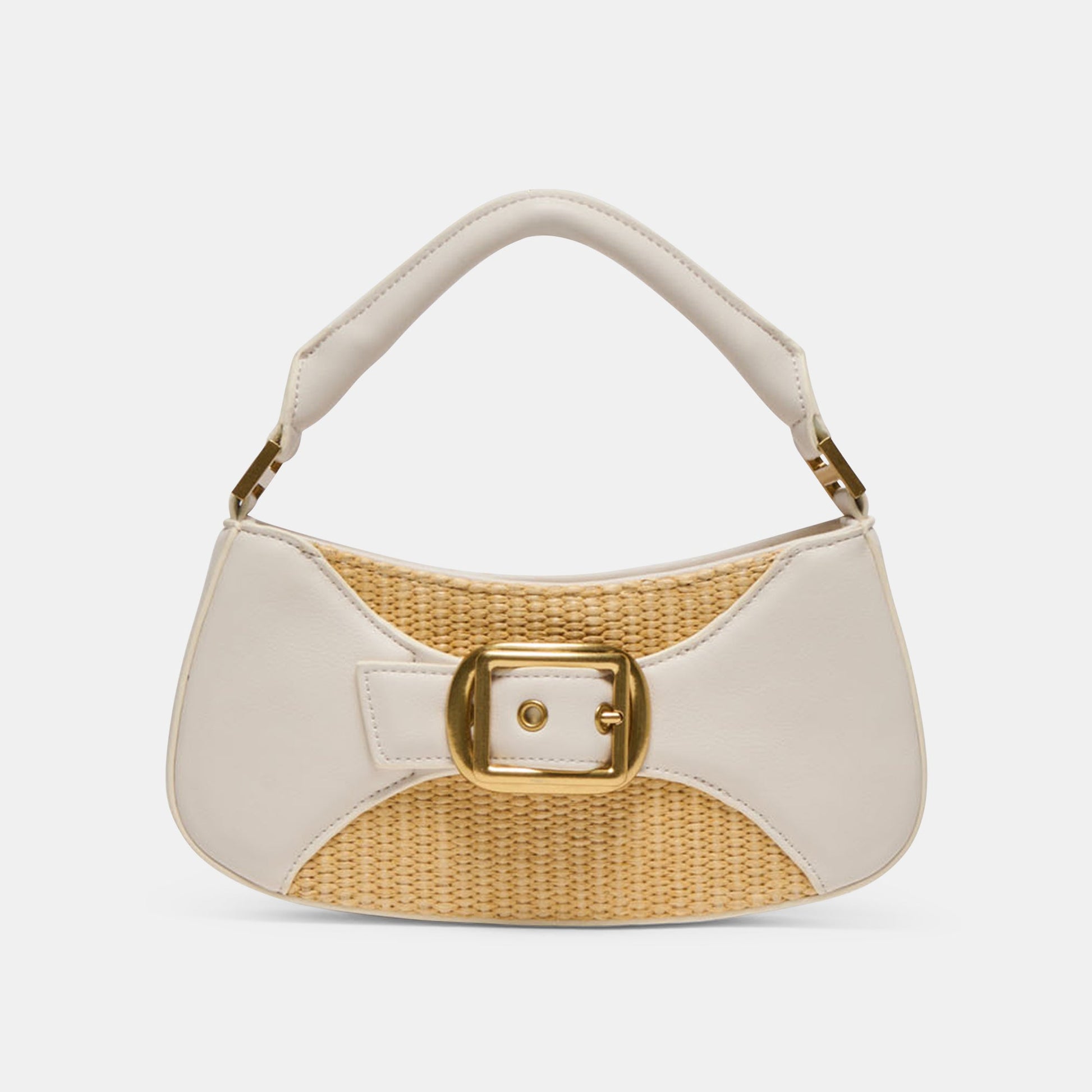 Dolce Vita Nuala Raffia White Stella Handbag