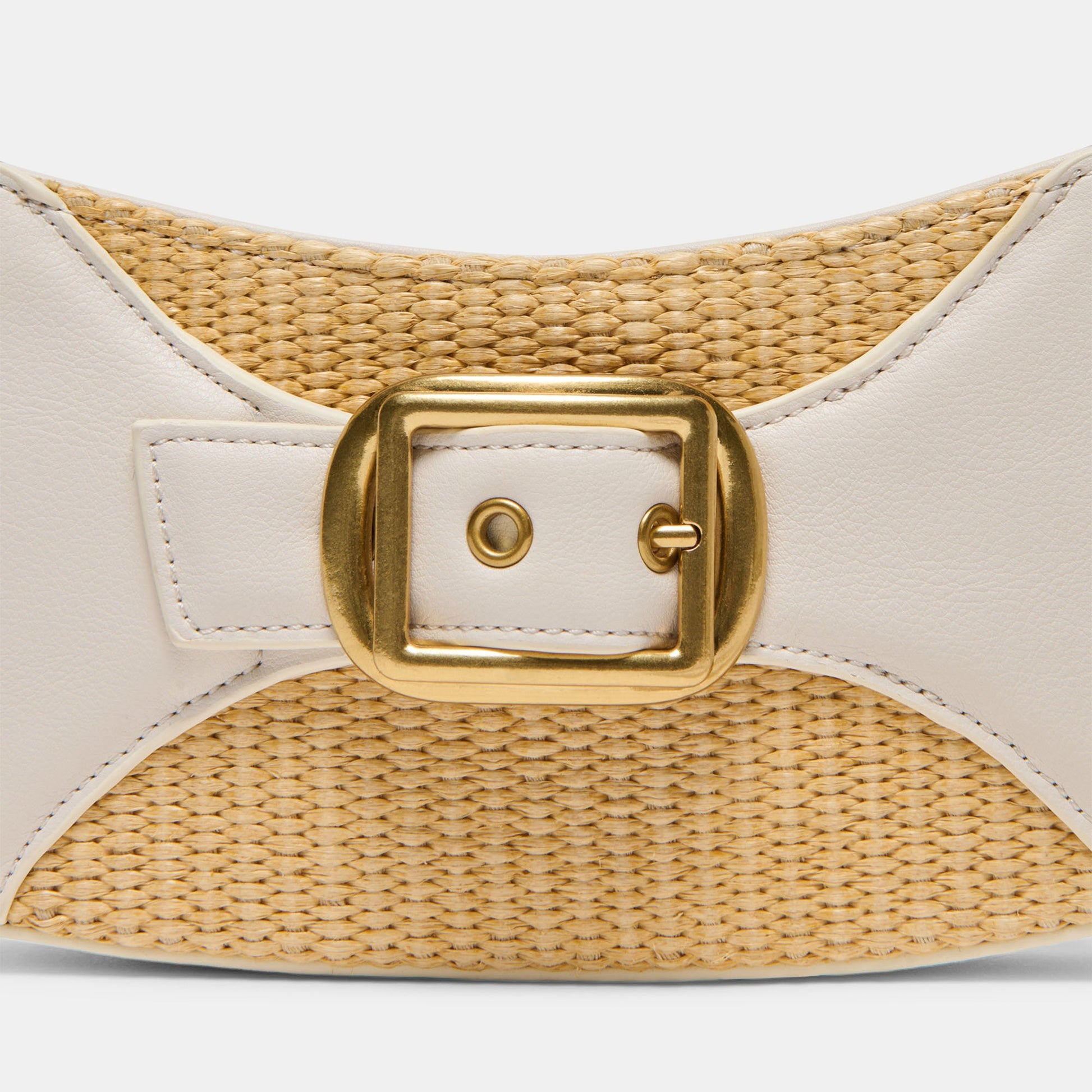 Dolce Vita Nuala Raffia White Stella Handbag
