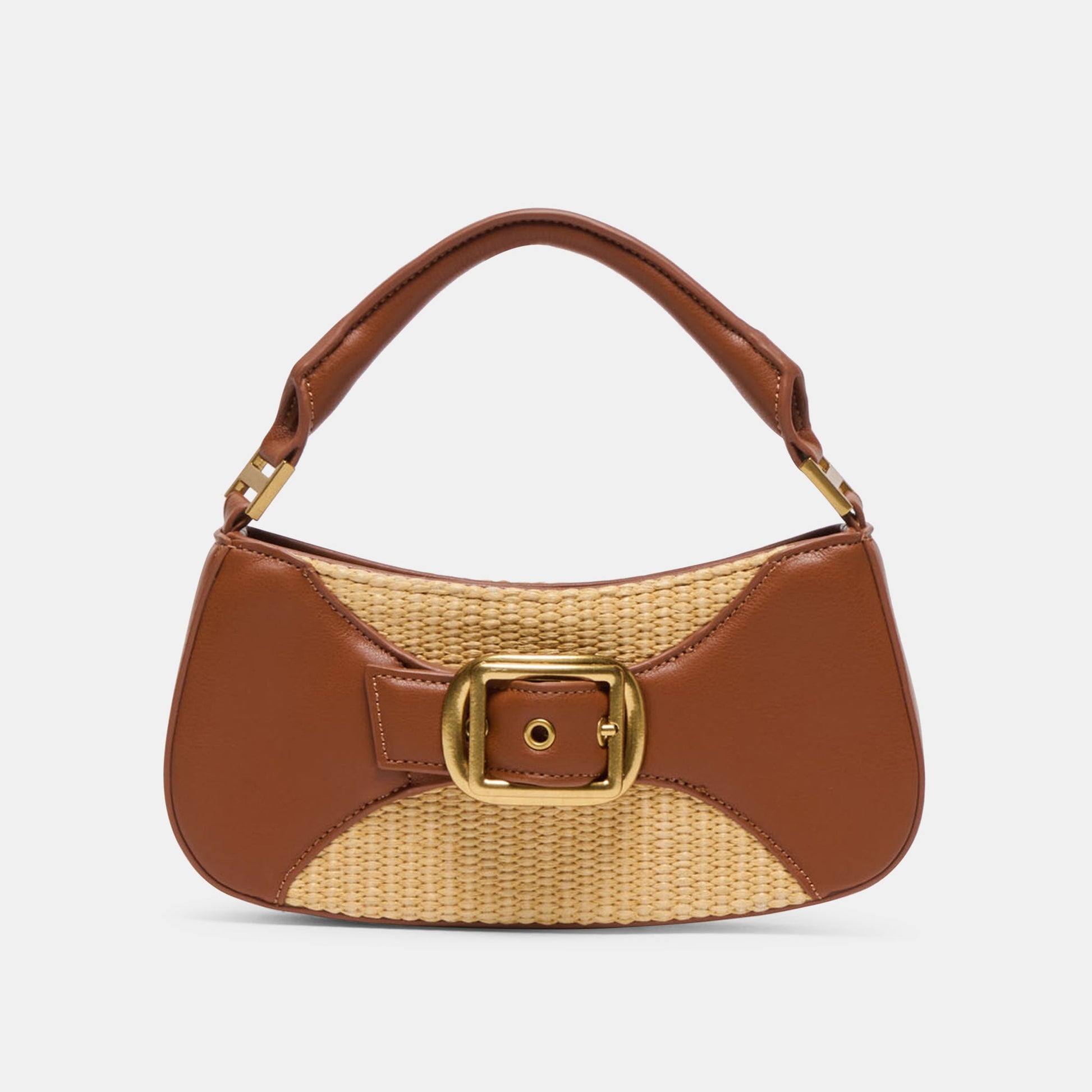 Dolce Vita Nuala Raffia Saddle Stella Handbag
