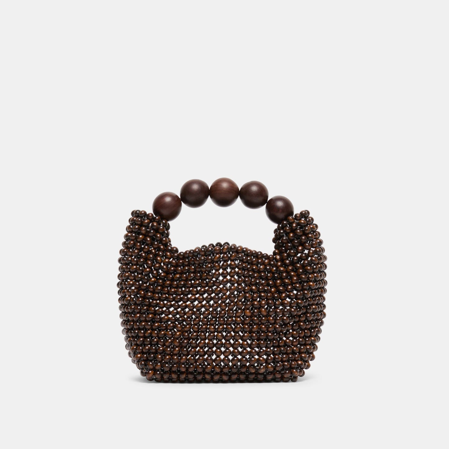 Dolce Vita CLOVER Chocolate Wood Beaded Handbag