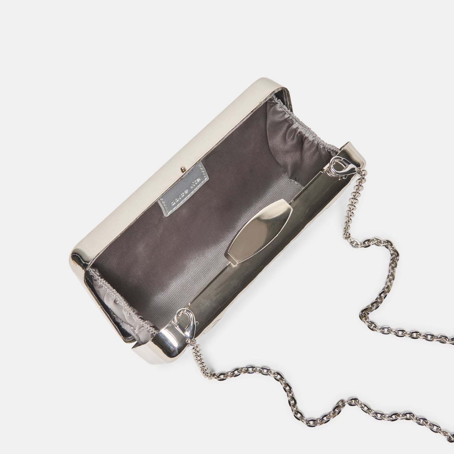 Dolce Vita Delia Silver Metal Clutch