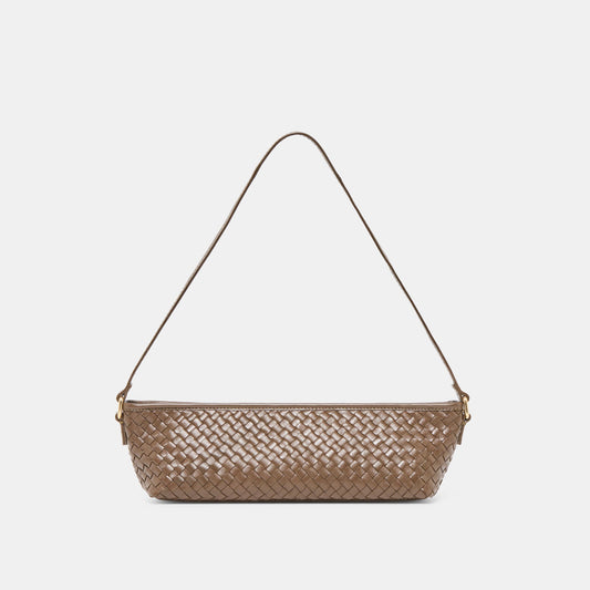 Dolce Vita Savaii Brown Woven Leather Shoulder Bag
