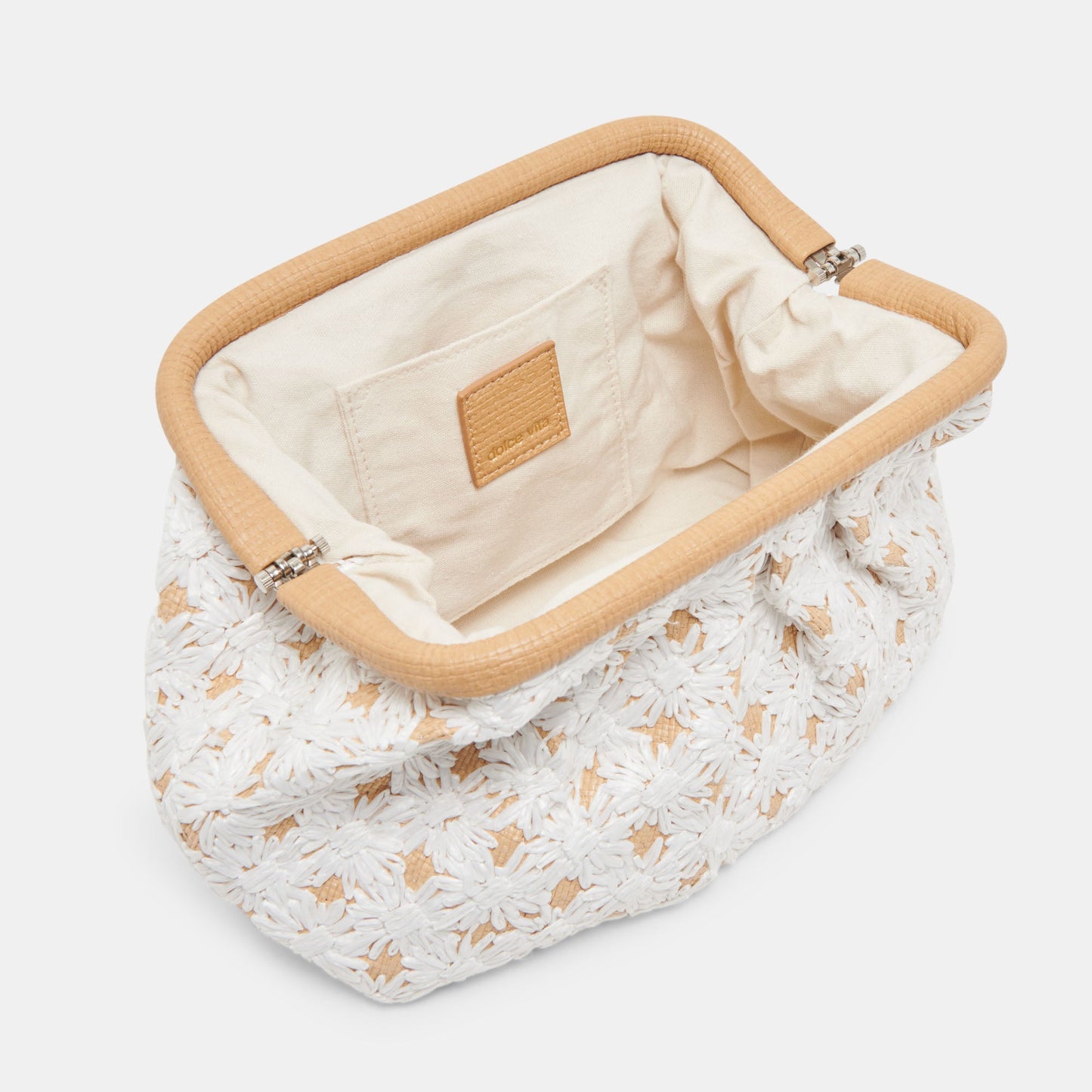 Dolce Vita FIORE CLUTCH EMBROIDERED NATURAL RAFFIA
 – Dolce Vita