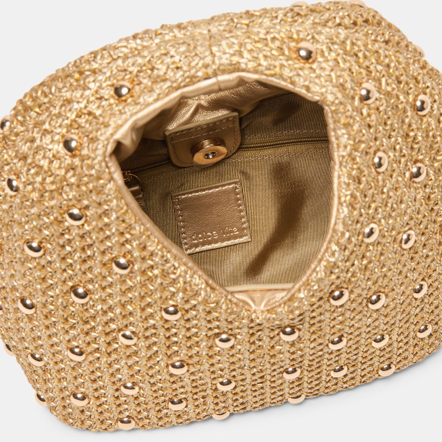 Dolce Vita Dahlia Gold Raffia Handbag