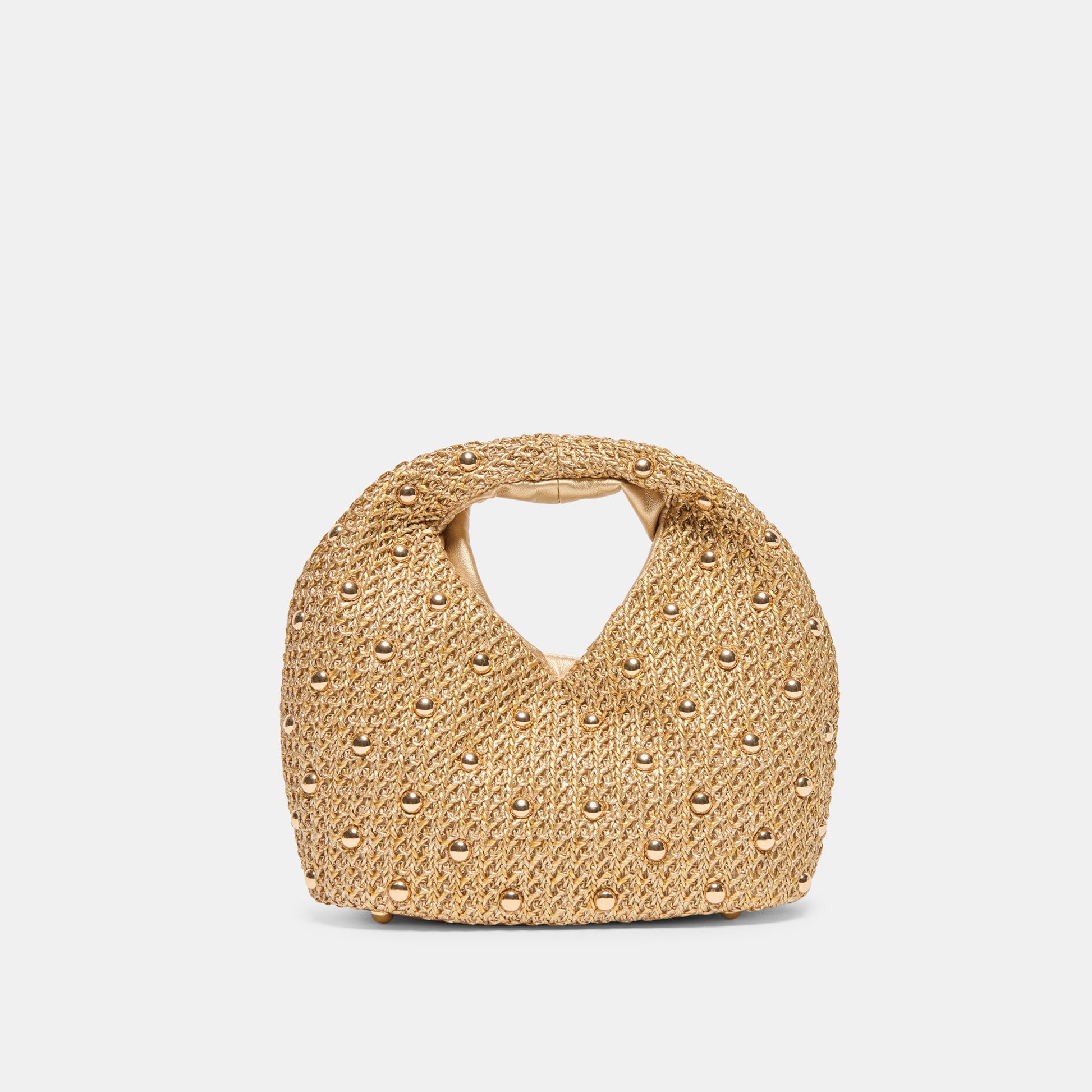 Dolce Vita Dahlia Gold Raffia Handbag