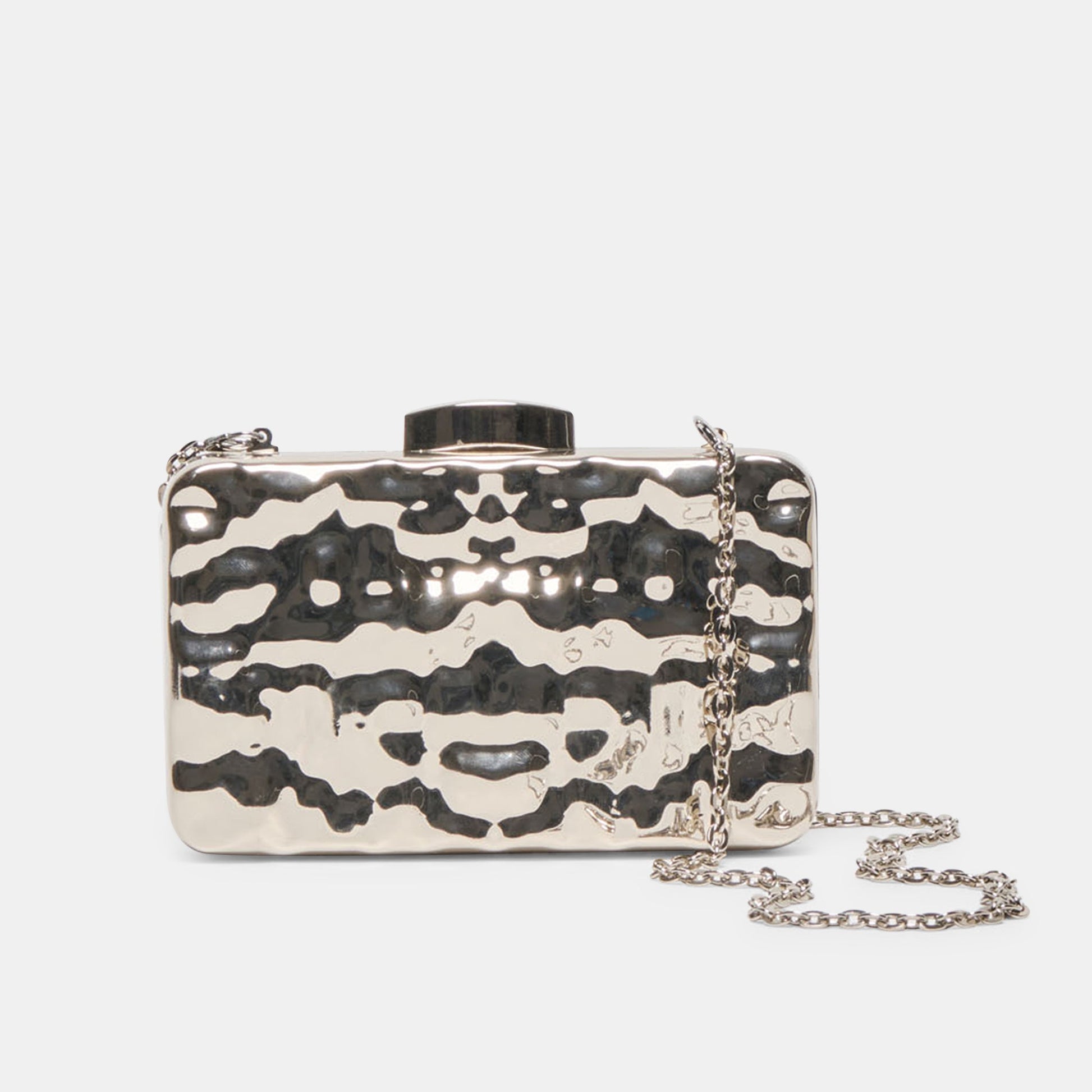 Dolce Vita Delia Silver Metal Clutch