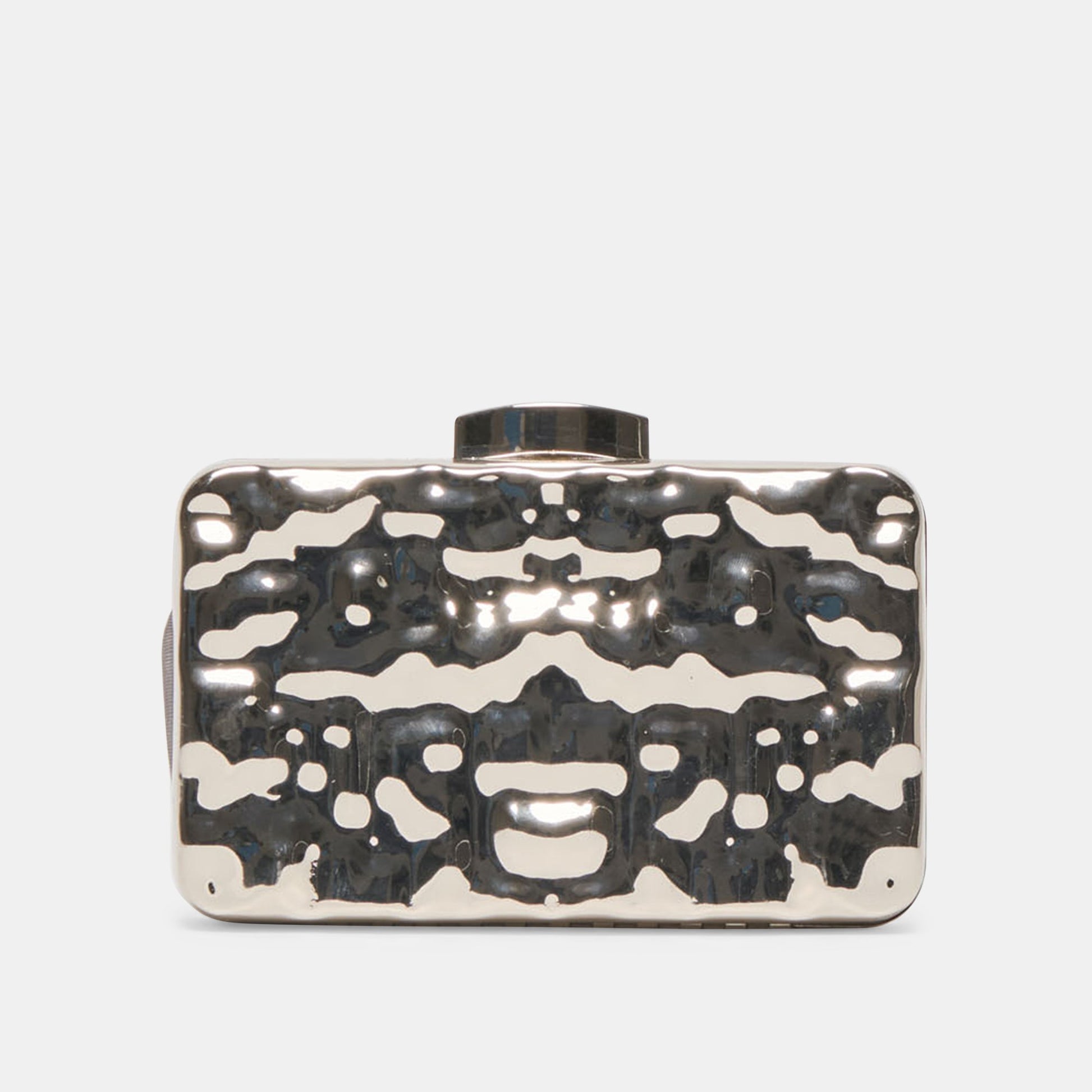 Dolce Vita Delia Silver Metal Clutch