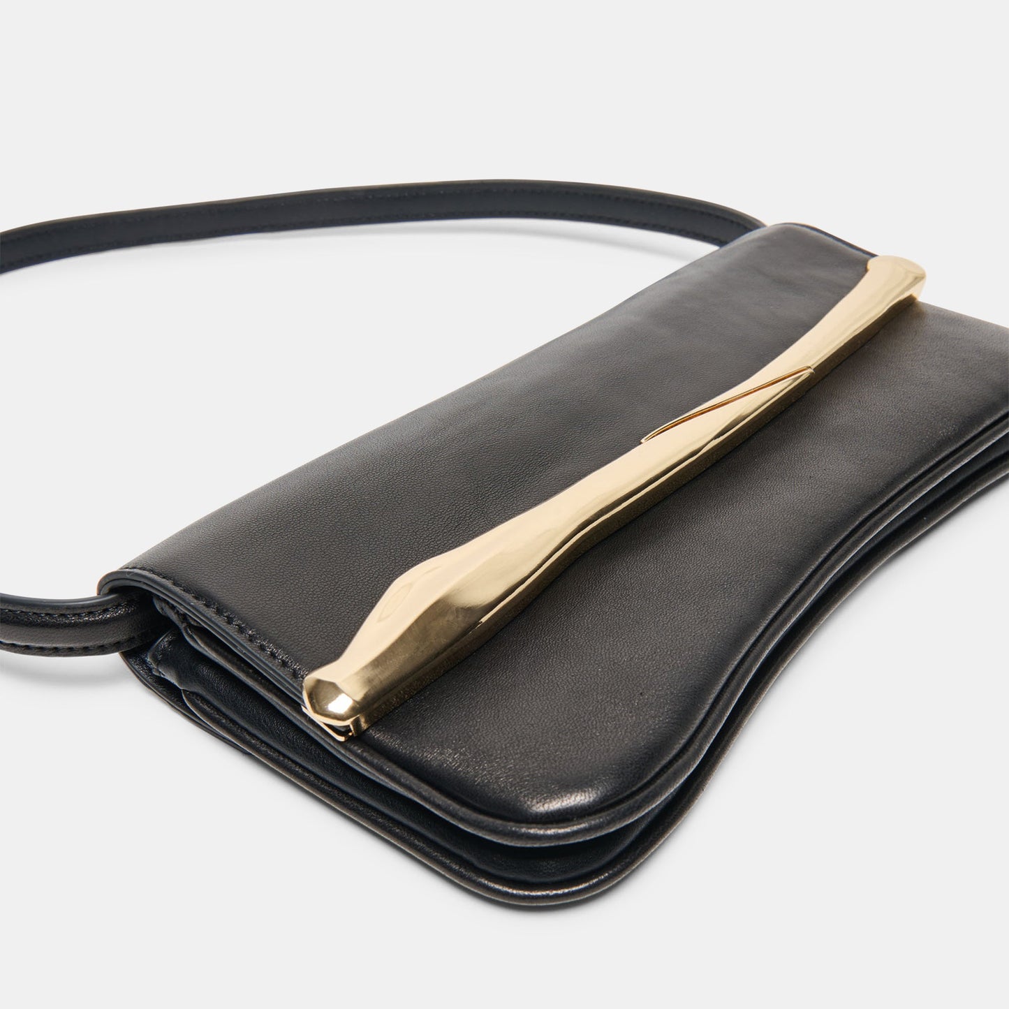 Dolce Vita Azura Black Leather Shoulder Bag