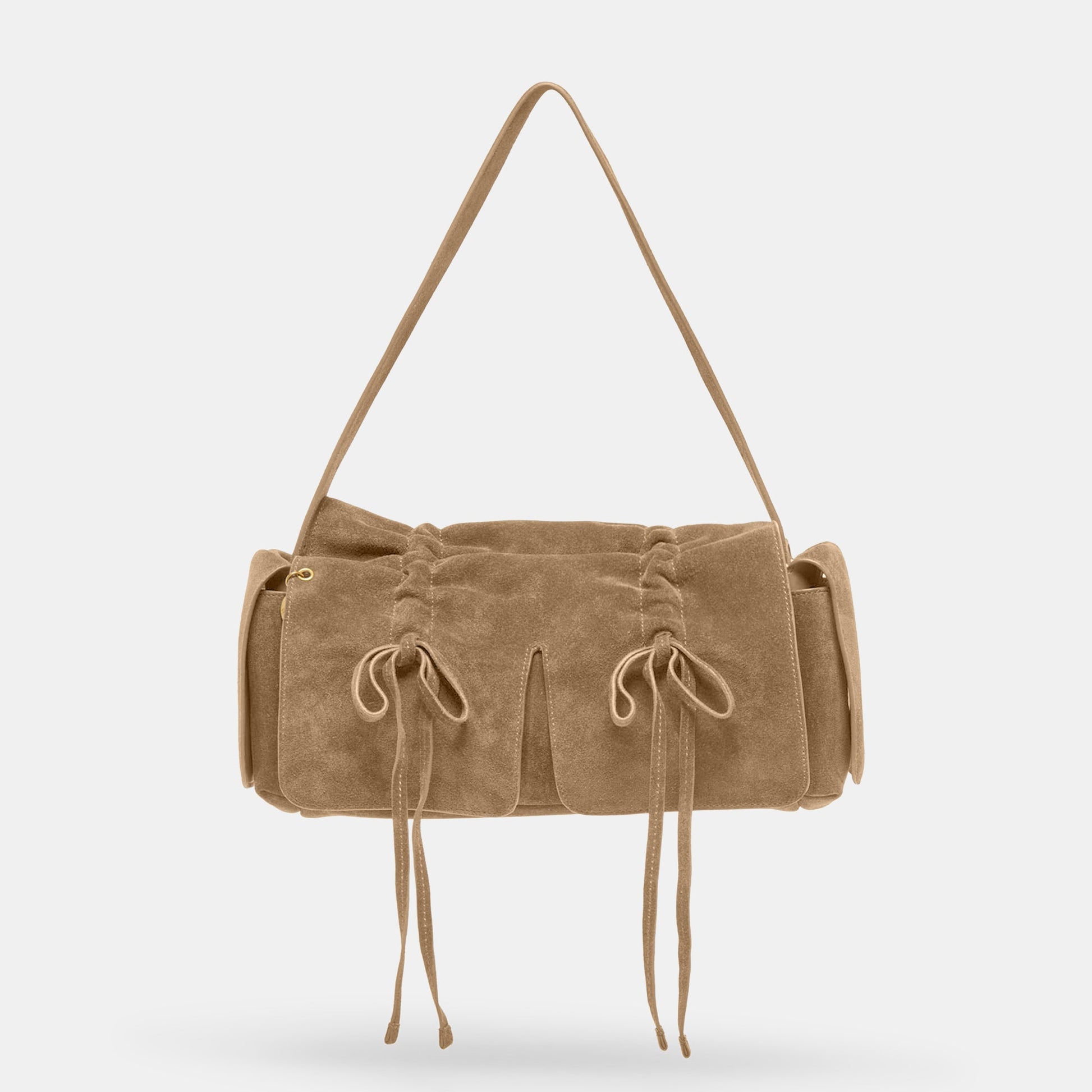 Dolce Vita Hudson Olive Suede Shoulder Bag
