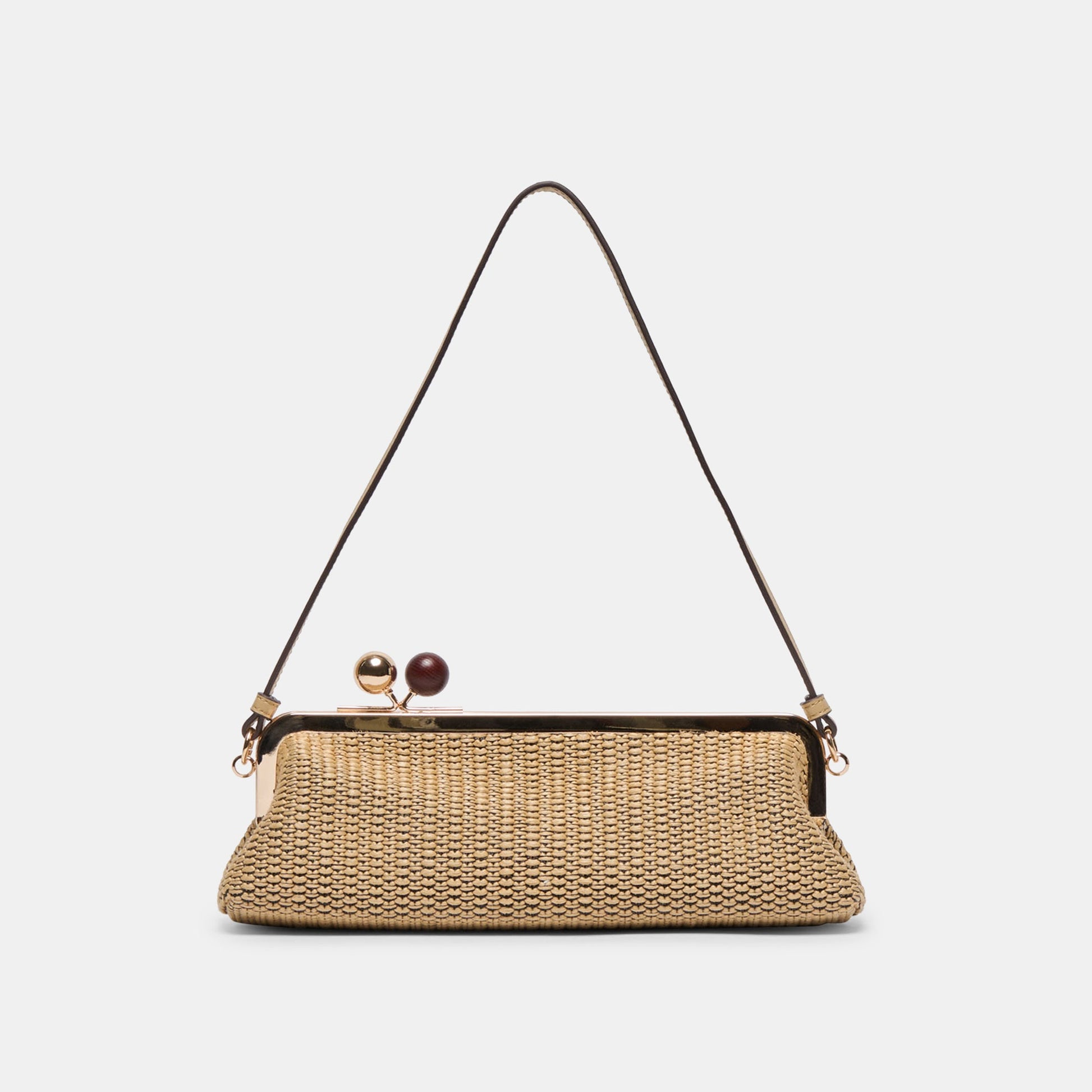 Dolce Vita Ambriaa Natural Raffia Shoulder Bag